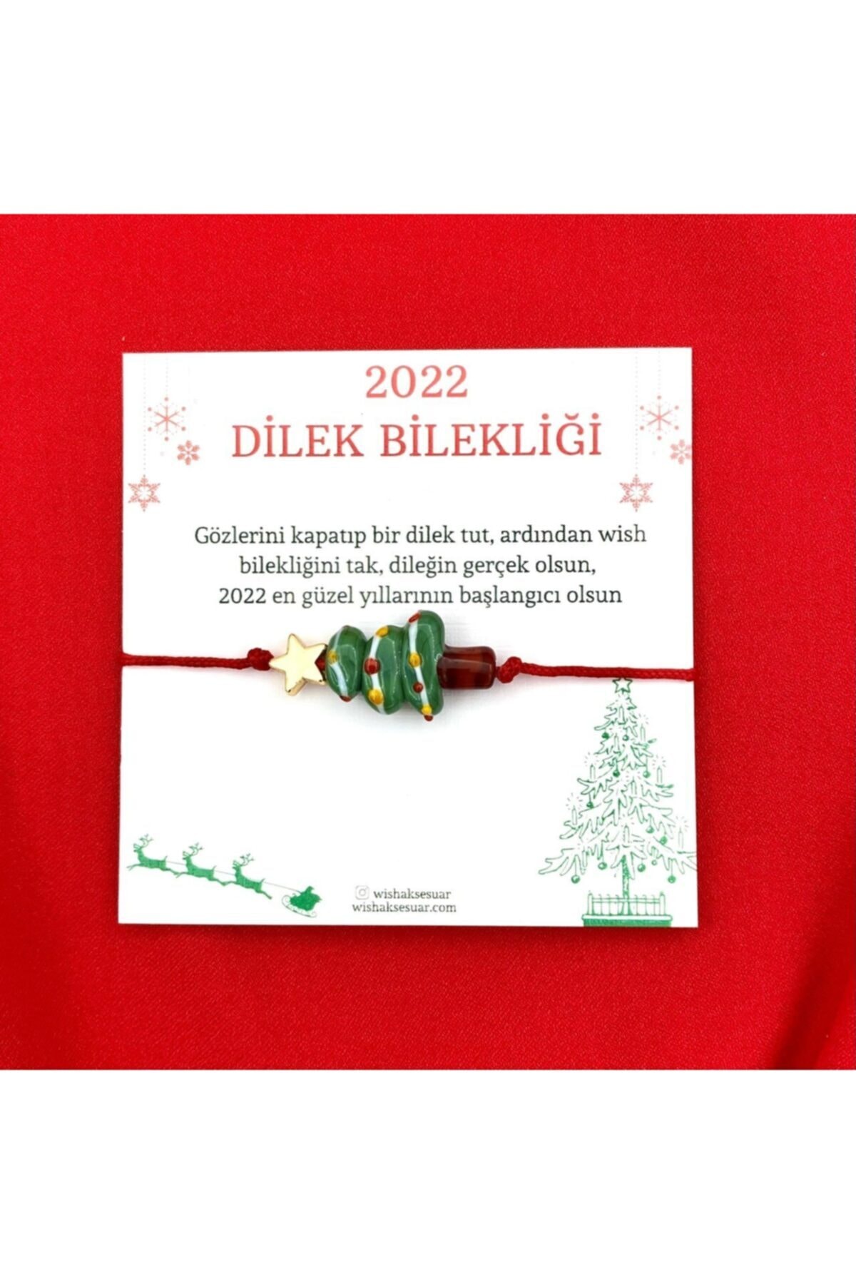 Wish Aksesuar Yılbaşı Ipli Murano Dilek Bilekliği