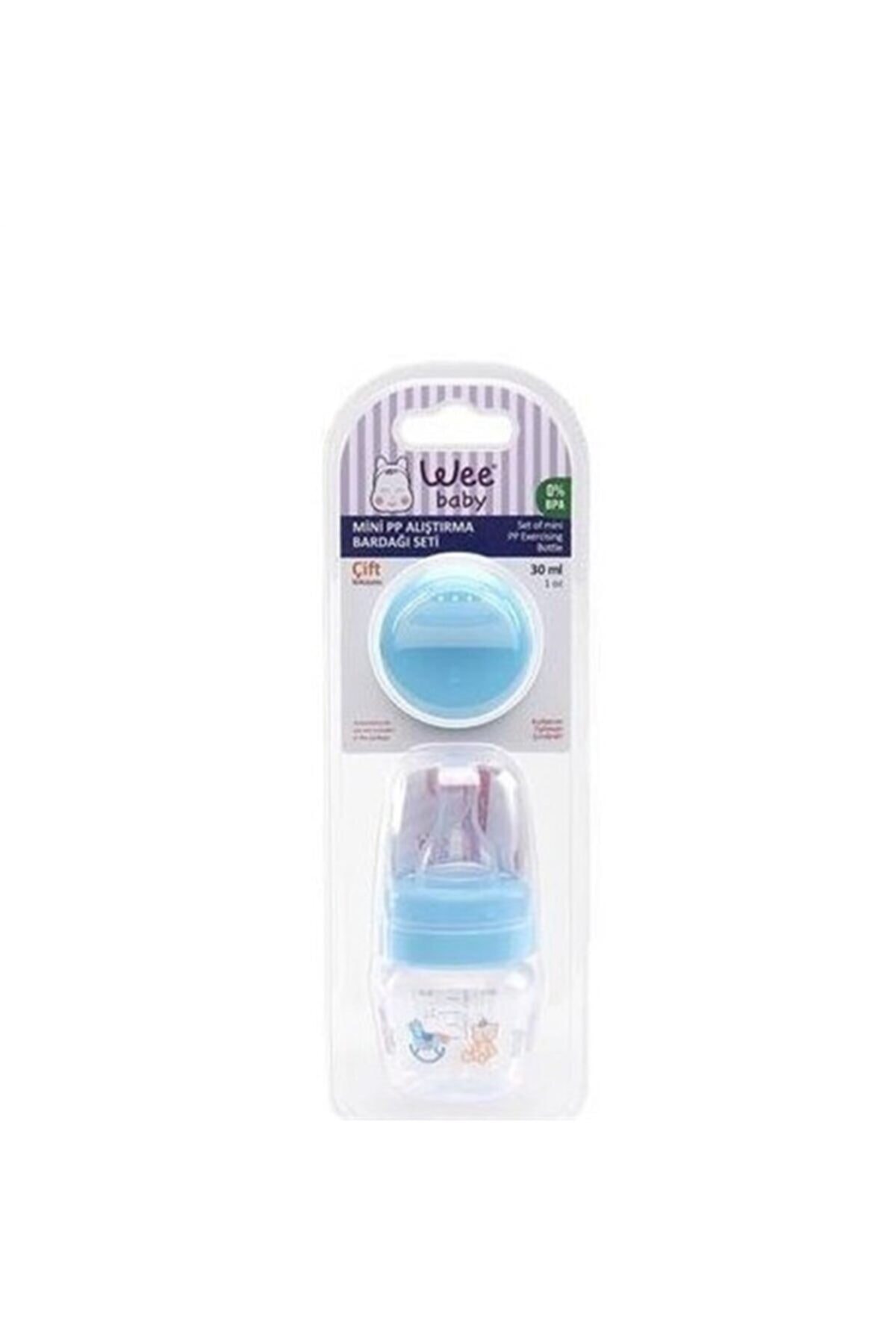 Wee Baby 792 Cam Mini Alıştırma Bardağı Seti 30 Ml No1 0-6 Ay (mavi)