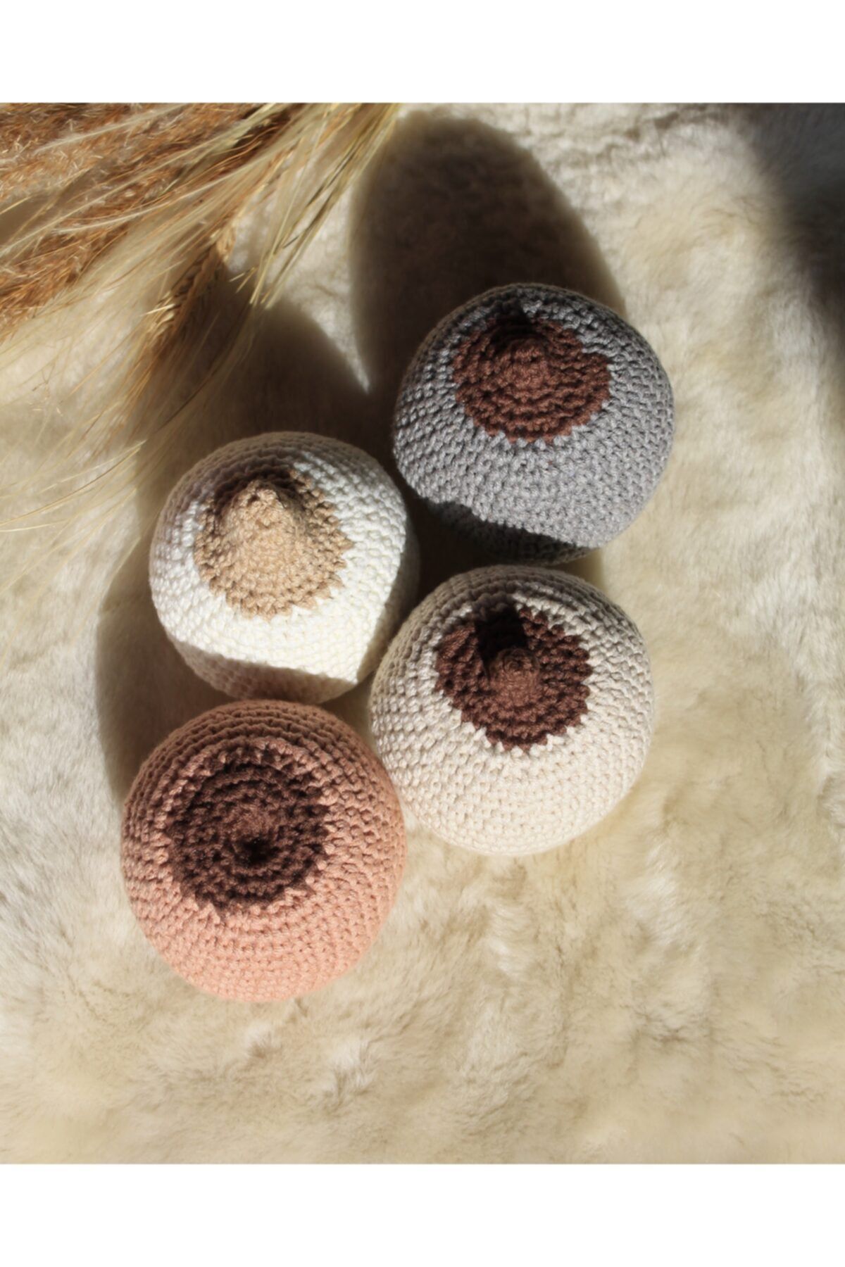 Naz Amigurumi Sağlıkçı Emzirme Eğitim Materyali 4'lü Meme Seti