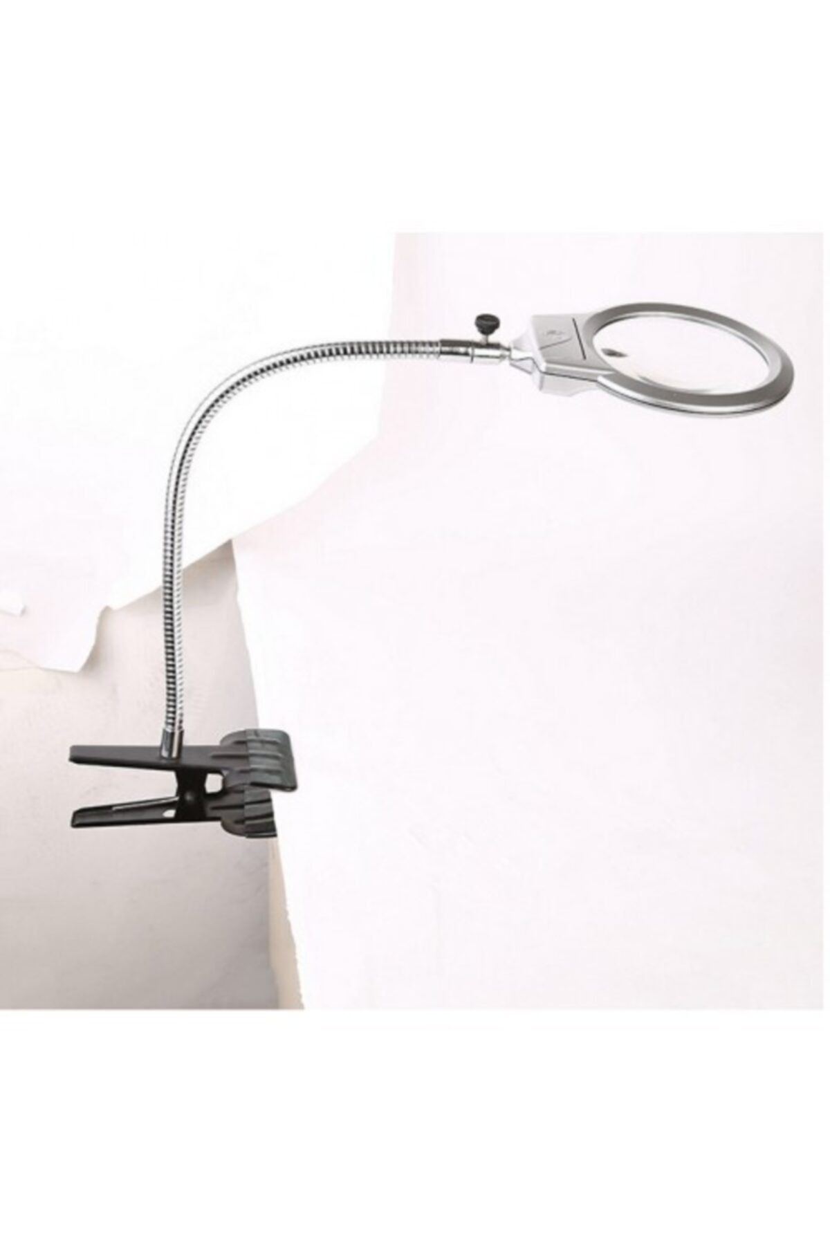 ESMİNAshop 2.5x90 Mm 5x24 Mm Büyüteç, Mandallı Metal Hortumlu Masa Üstü Büyüteç