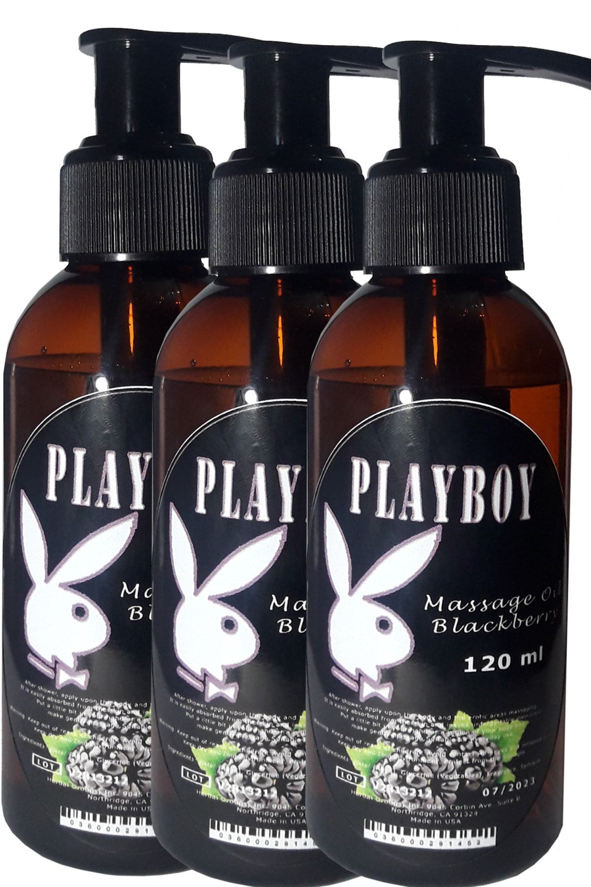 Playboy Böğürtlen Aromalı Masaj Yağı 120 Ml (3 Adet)