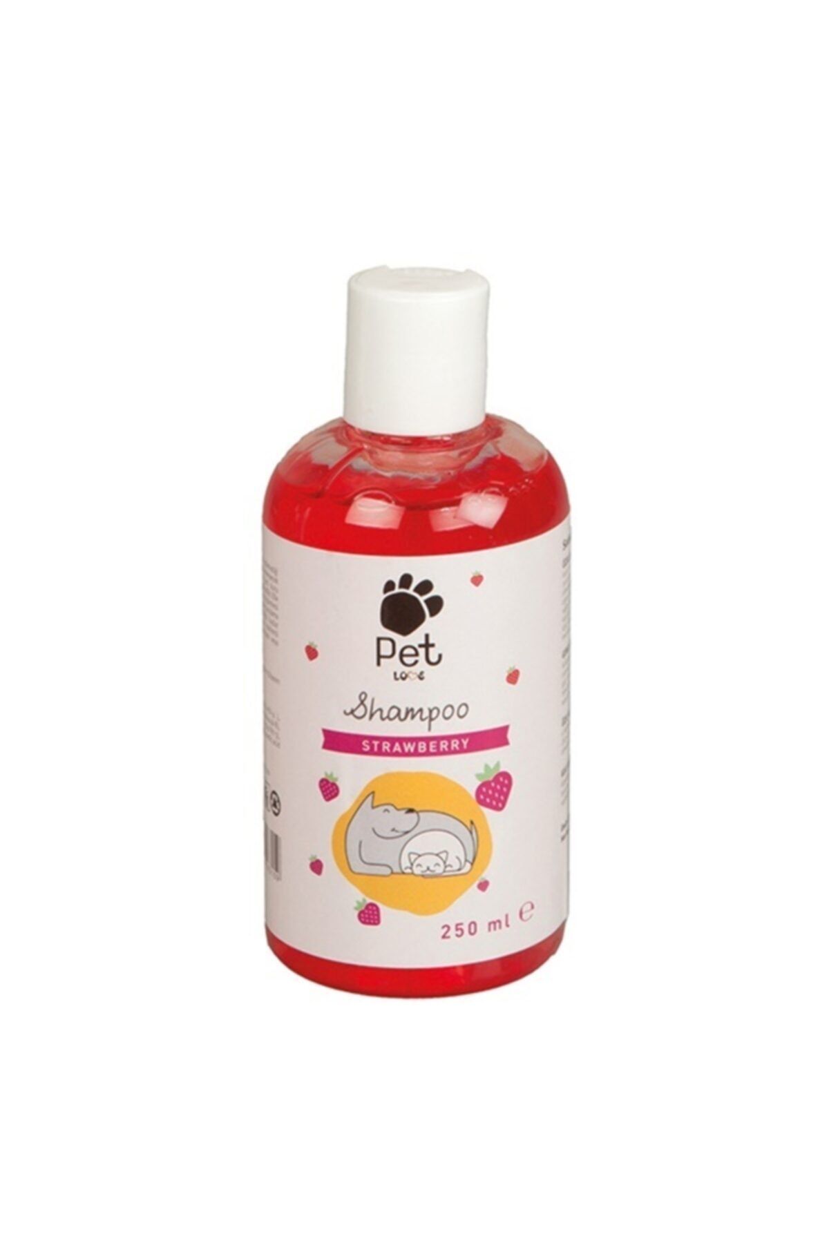 Berrinstore Strawberry Çilek Aromalı Kedi Ve Köpek Şampuanı 250 ml Kırmızı