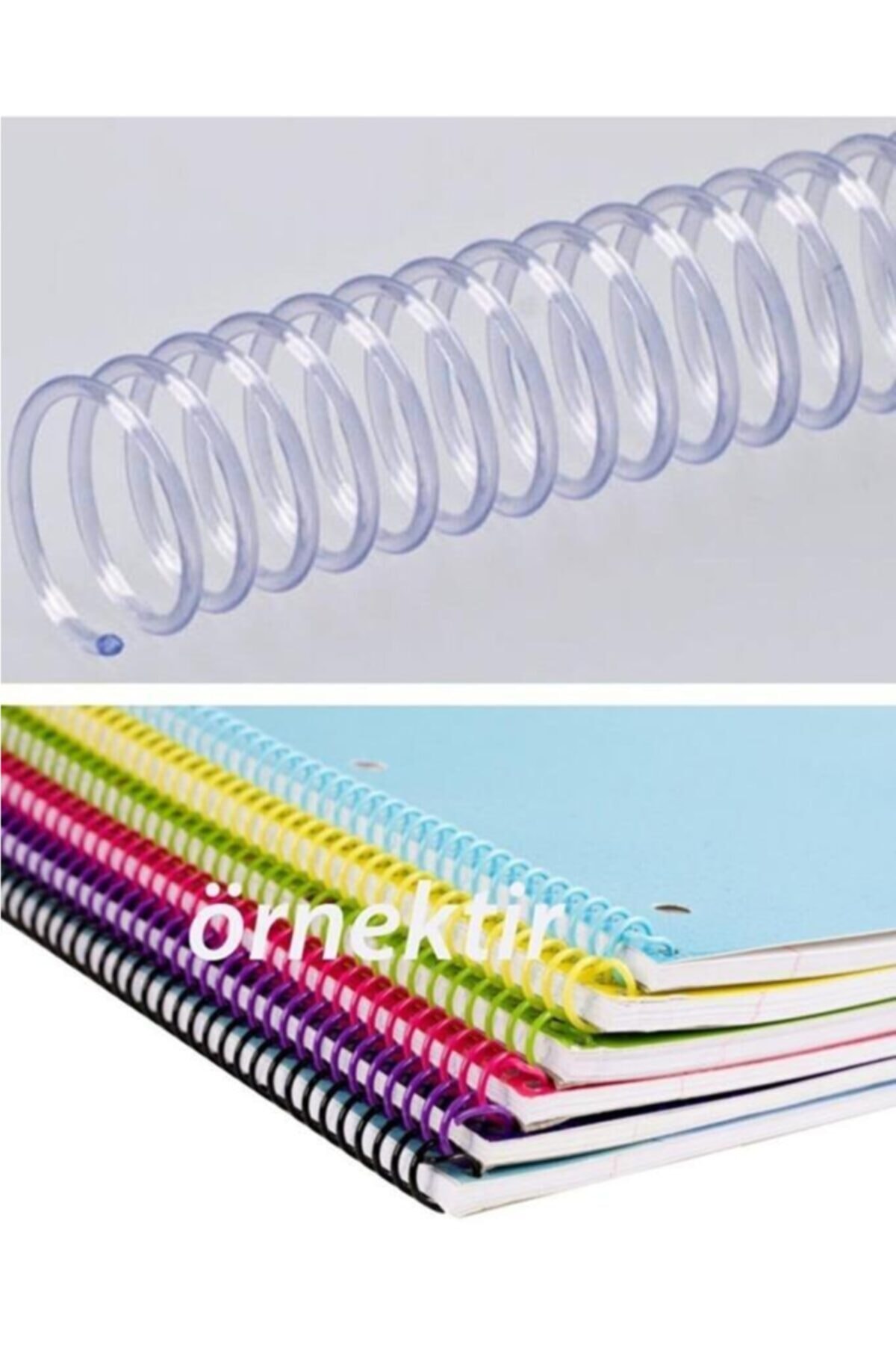 Kayreb Spiral Plastik Helezon (100 Lü) 10 Mm Şeffaf