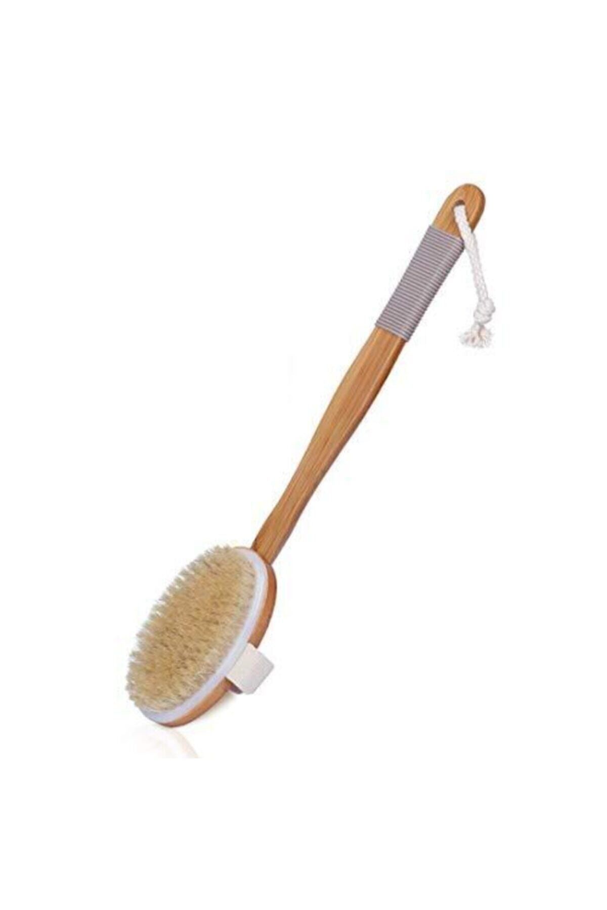 Lizge Naturel Saplı Ahşap Banyo Sırt Fırçası Banyo Fırçası