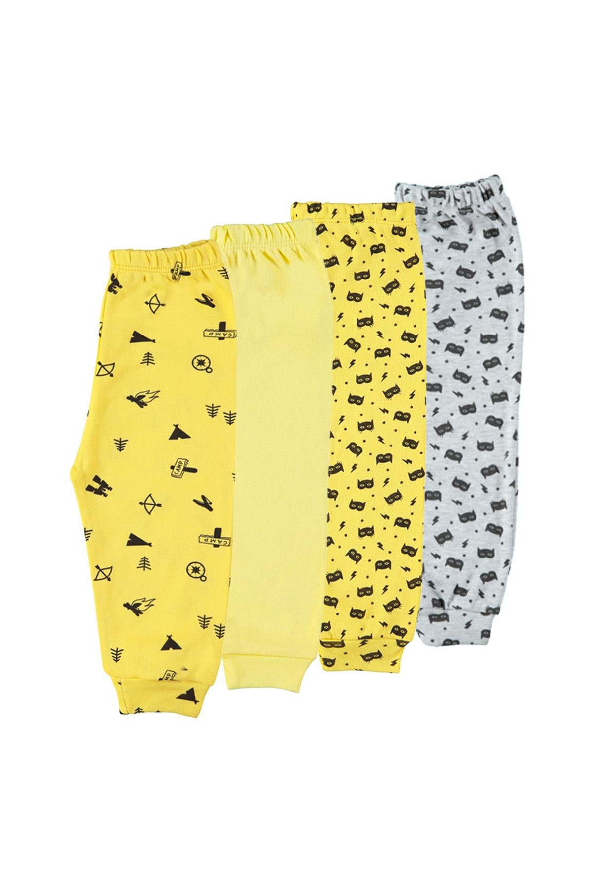 hepbaby 4 Adet Batman Bebek Pijama Alt, %100 Pamuk Bebek Pijama Alt Seti