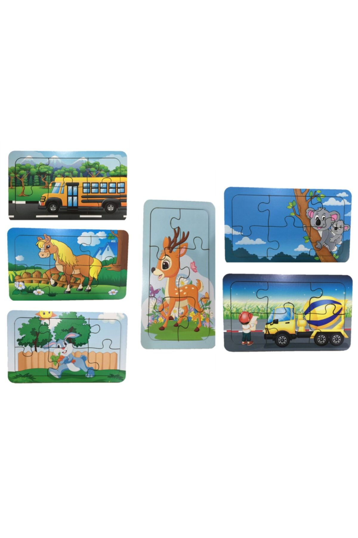Trendy Toys Ahşap Puzzle Ilk Yapbozum 6 Adet 6 Parçalı 18x11cm