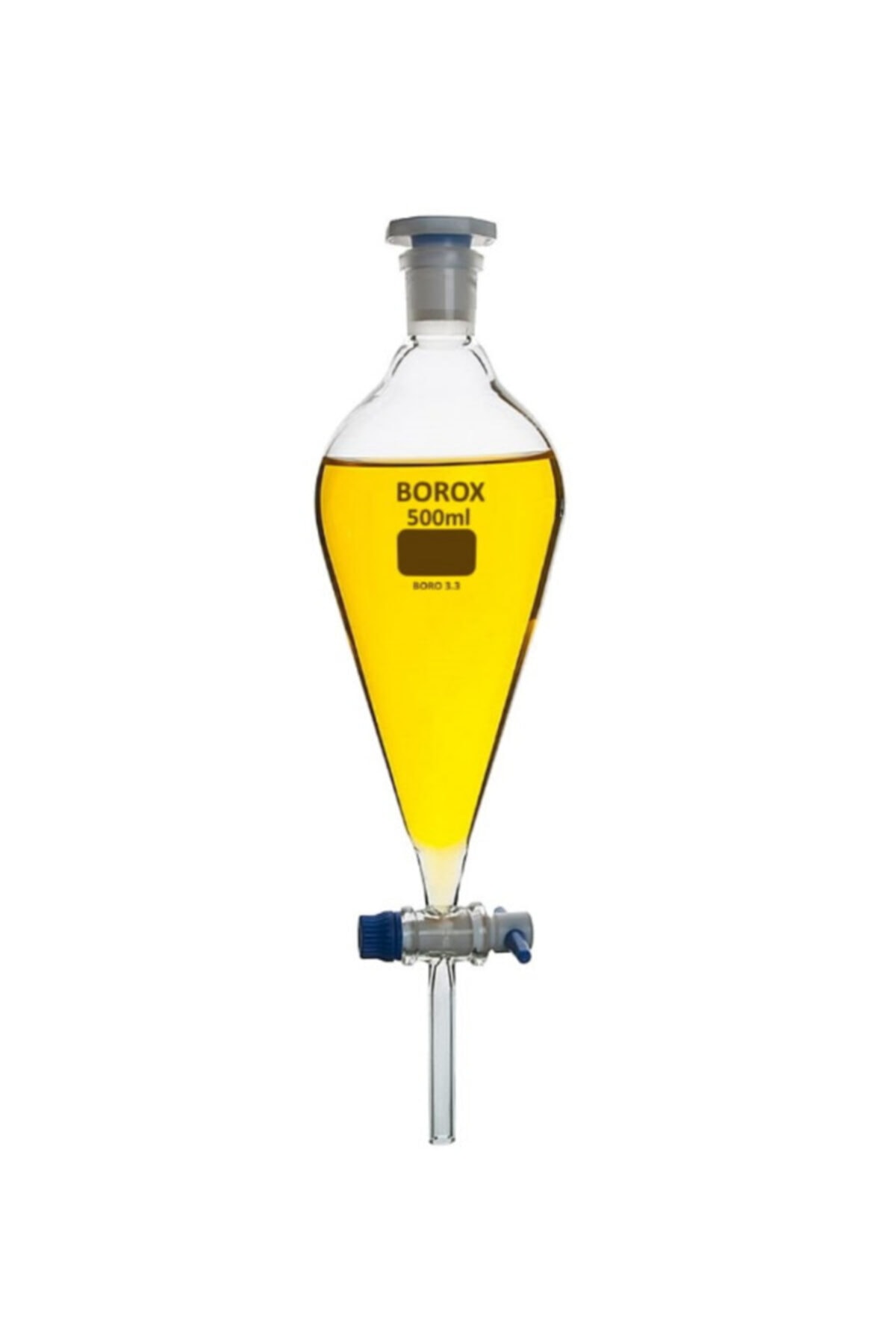 Borox Ayırma Hunisi 60 ml - Teflon Musluklu -plastik Kapaklı