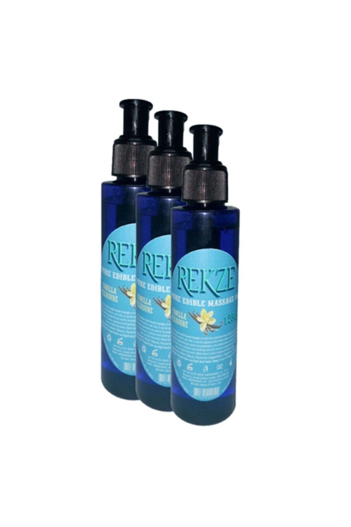 Rekze Bay Ve Bayanlara Vanilyalı Masaj Yağı Pure Edible Vanilla Flavor Massage Oil 125ml 3 Adet