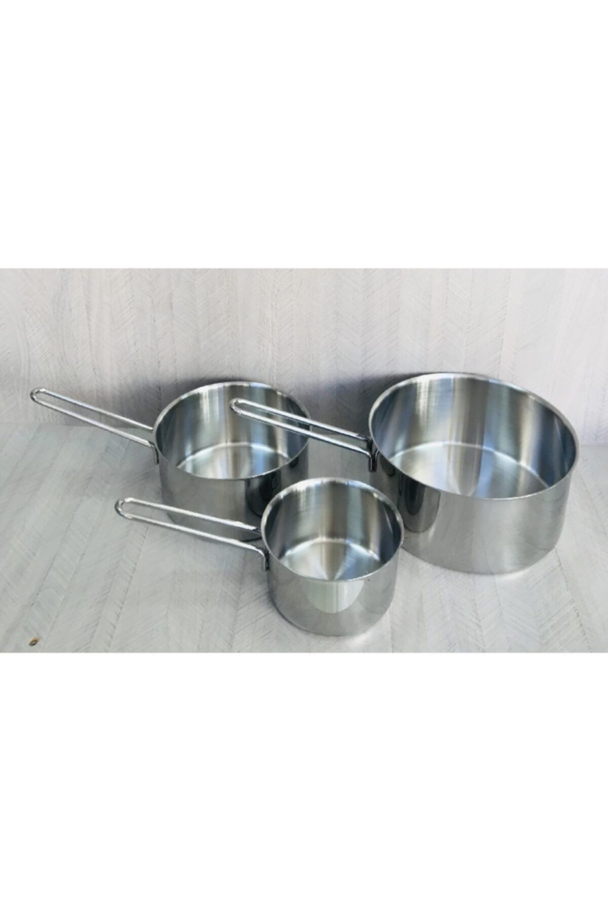 Kafdağı HOME 3'lü Kaçerola Sütlük Ve Sosluk Paslanmaz Çelik 12-16-20 Cm