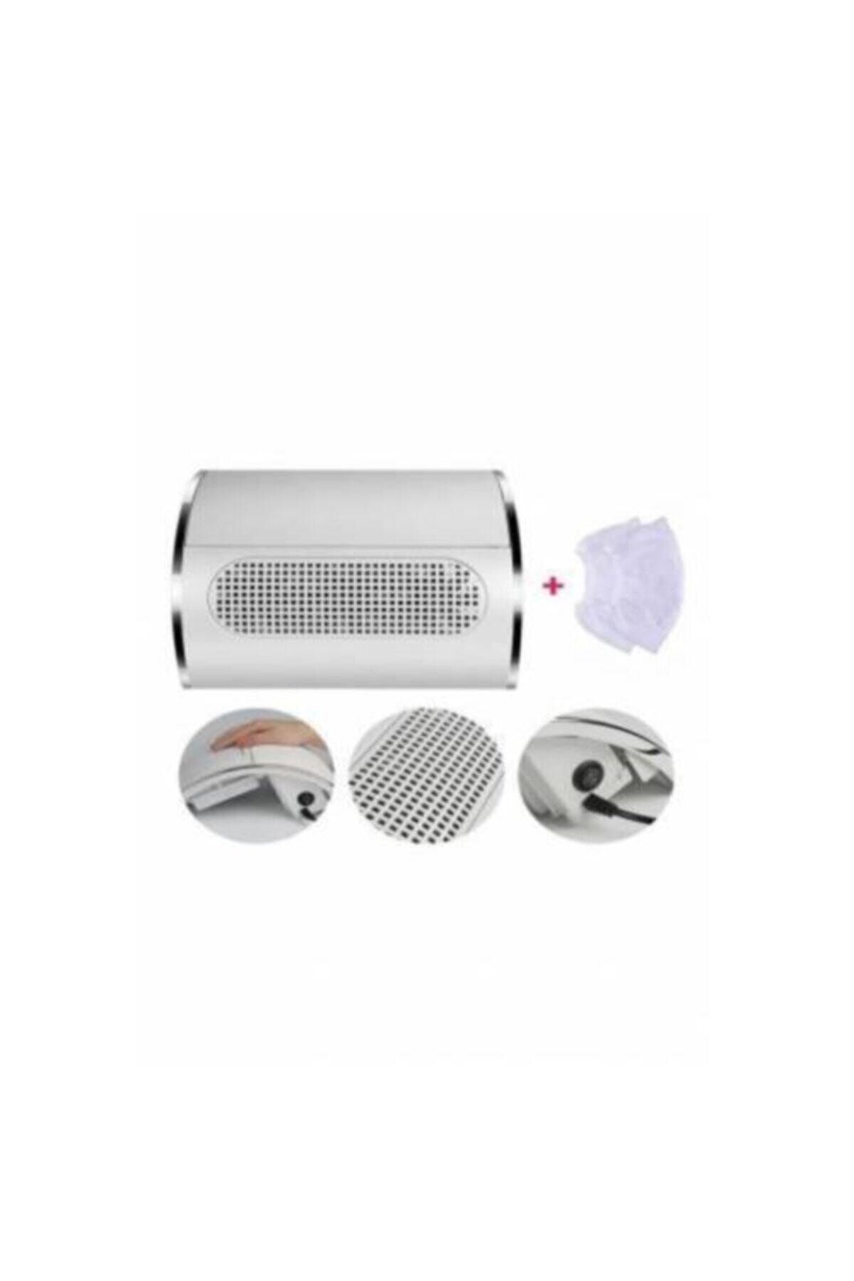 NAIL Protez Tırnak Toz Toplama Cihazı 3 Motorlu 40 Watt Yüksek Cekiş Gücü 2 Adet Yedek Toz Torbası