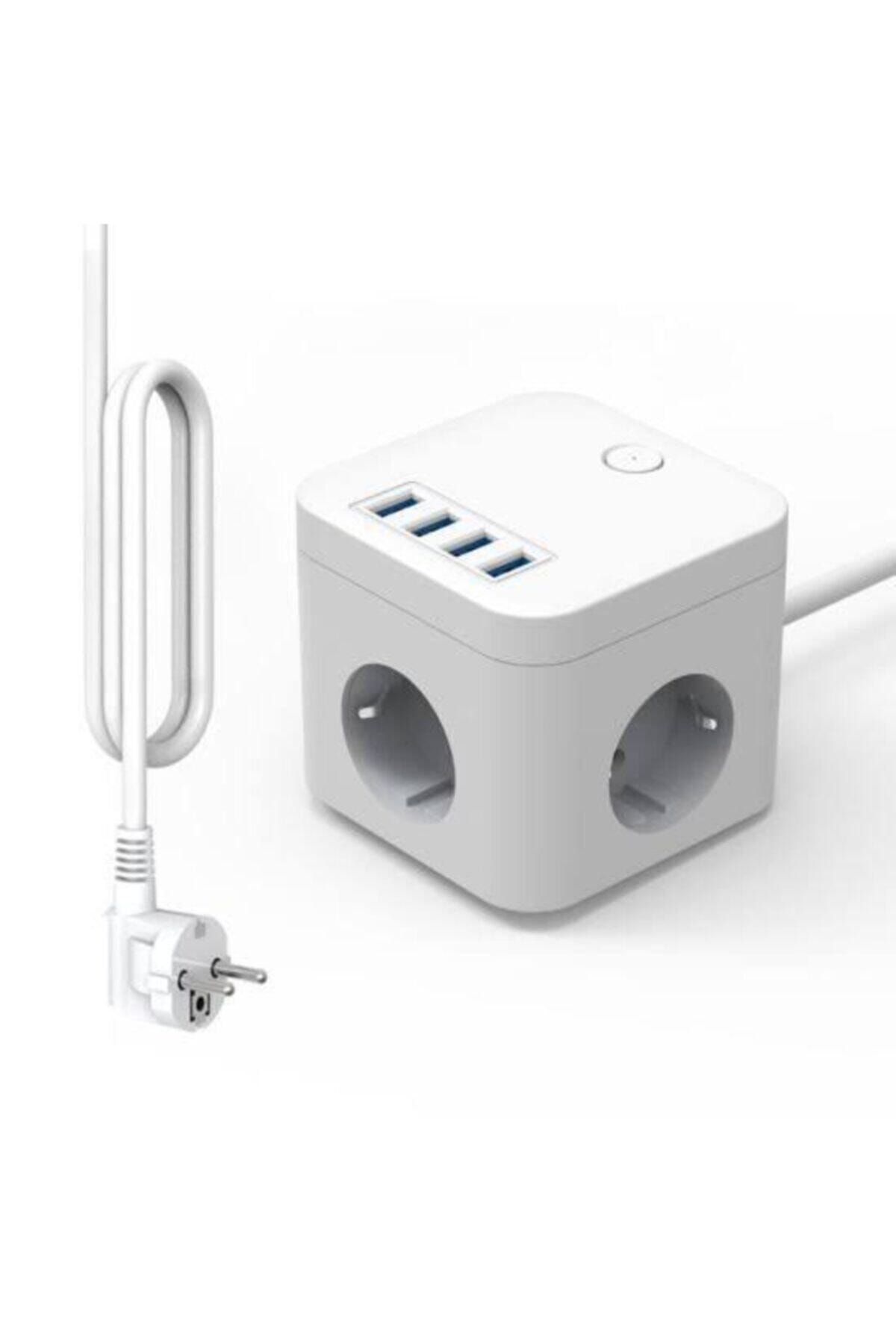 Cata Ct-3002 Rubik Akım Korumalı 3'lü Grup Priz (3 Usb + Type-c) 1.5 Mt