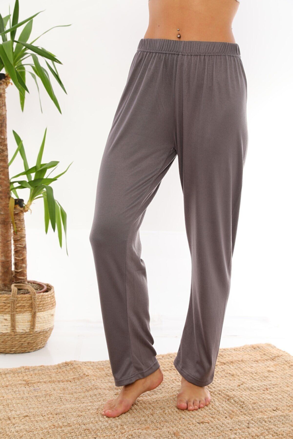 Amora Collection Füme Renk Termal Kadın Pijama Altı
