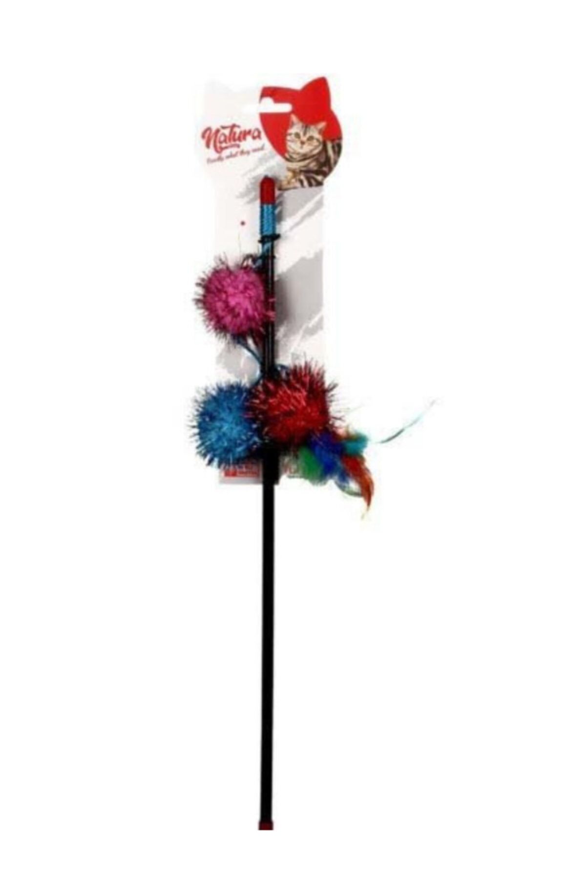 natura Ptc-034 Parlak Top Kedi Olta Oyuncağı 45 cm 3'lü