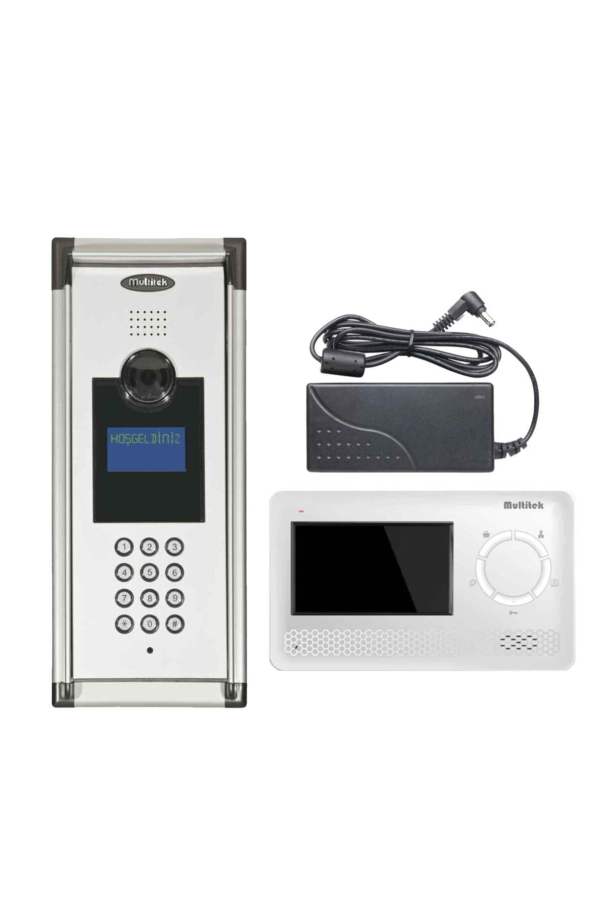 Multitek 9 Daire Mb-10 Görüntülü Diafon Beyaz