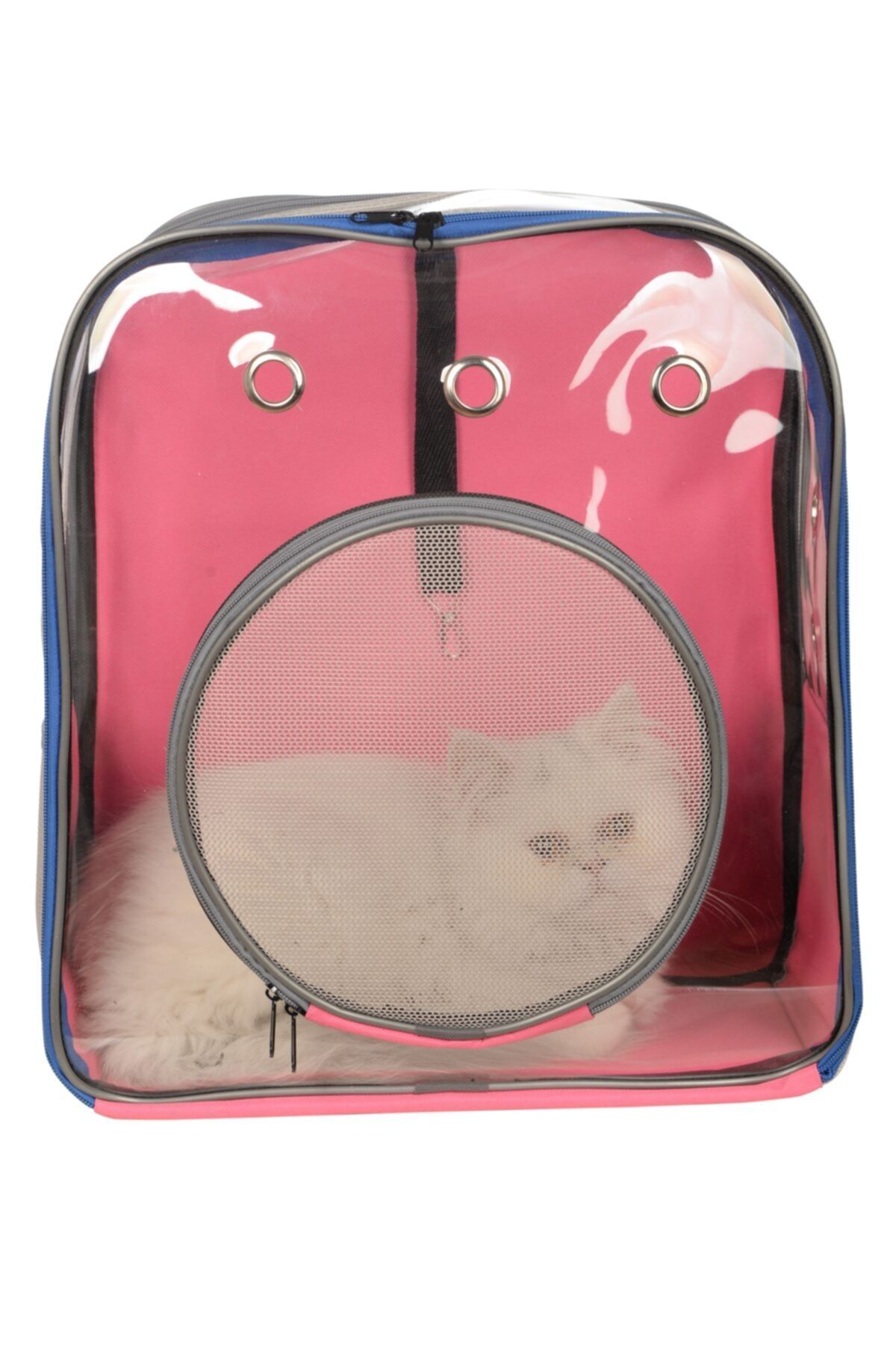 Tropheus çanta Pembe Ultra Şeffaf File Pencereli Kedi Ve Köpek Taşıma Çantası Astronot