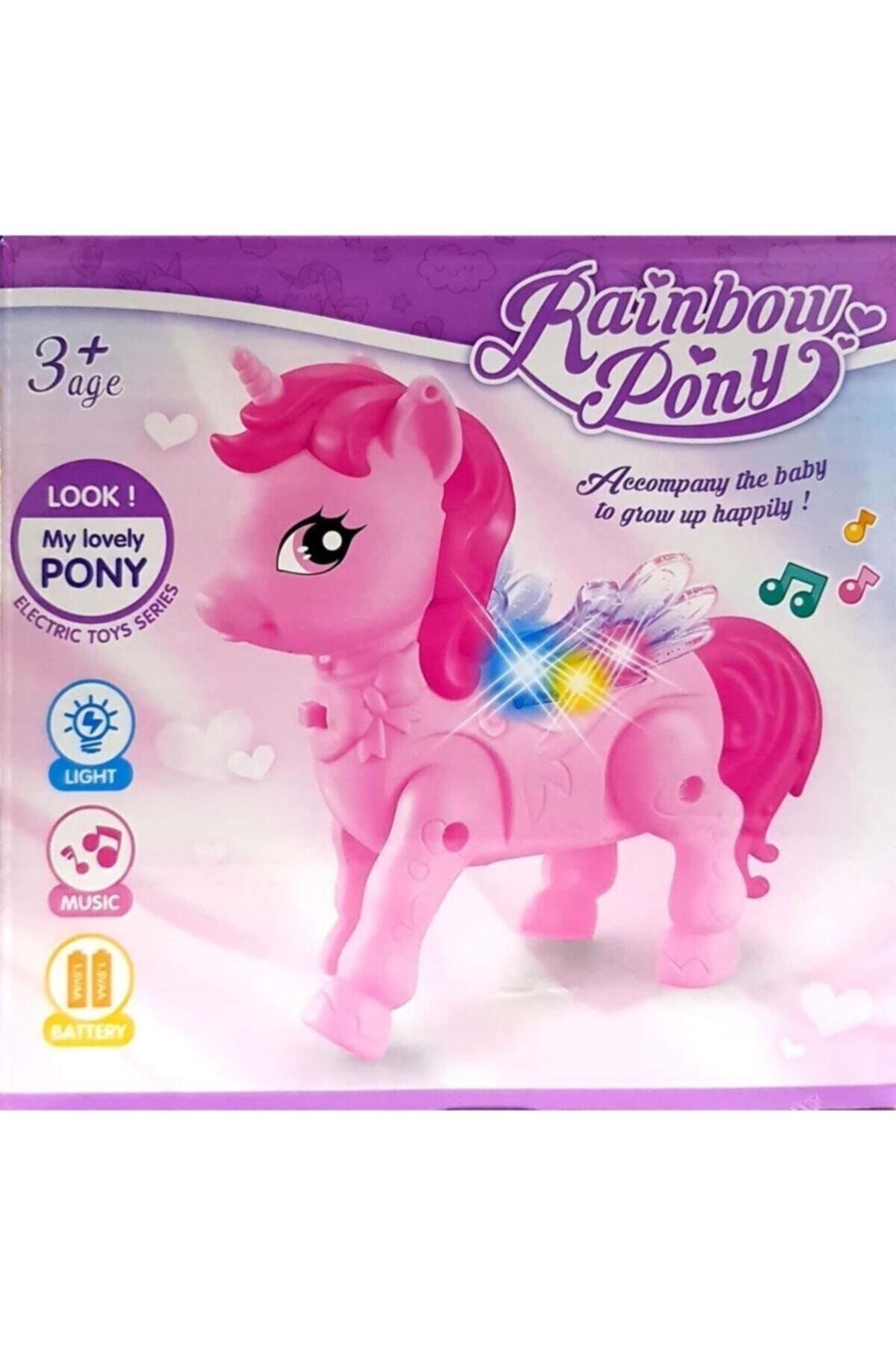 Rainboww Pilli Işıklı Müzikli Yürüyen Rainbow Pony At
