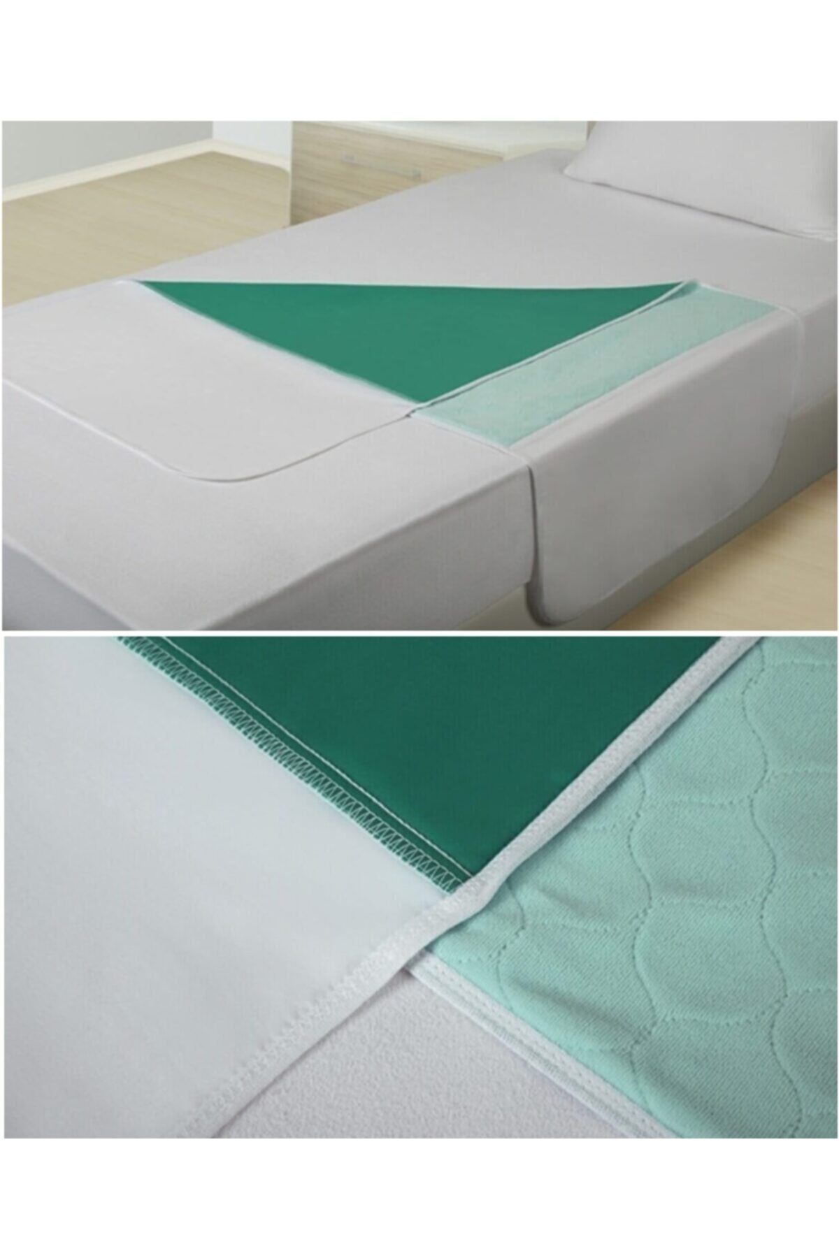 ILCARE Abso Vinyl 4 Katlı , Yıkanabilir, Sıvı Geçirmez Kanatlı Yatak Koruyucu (75X90 CM)