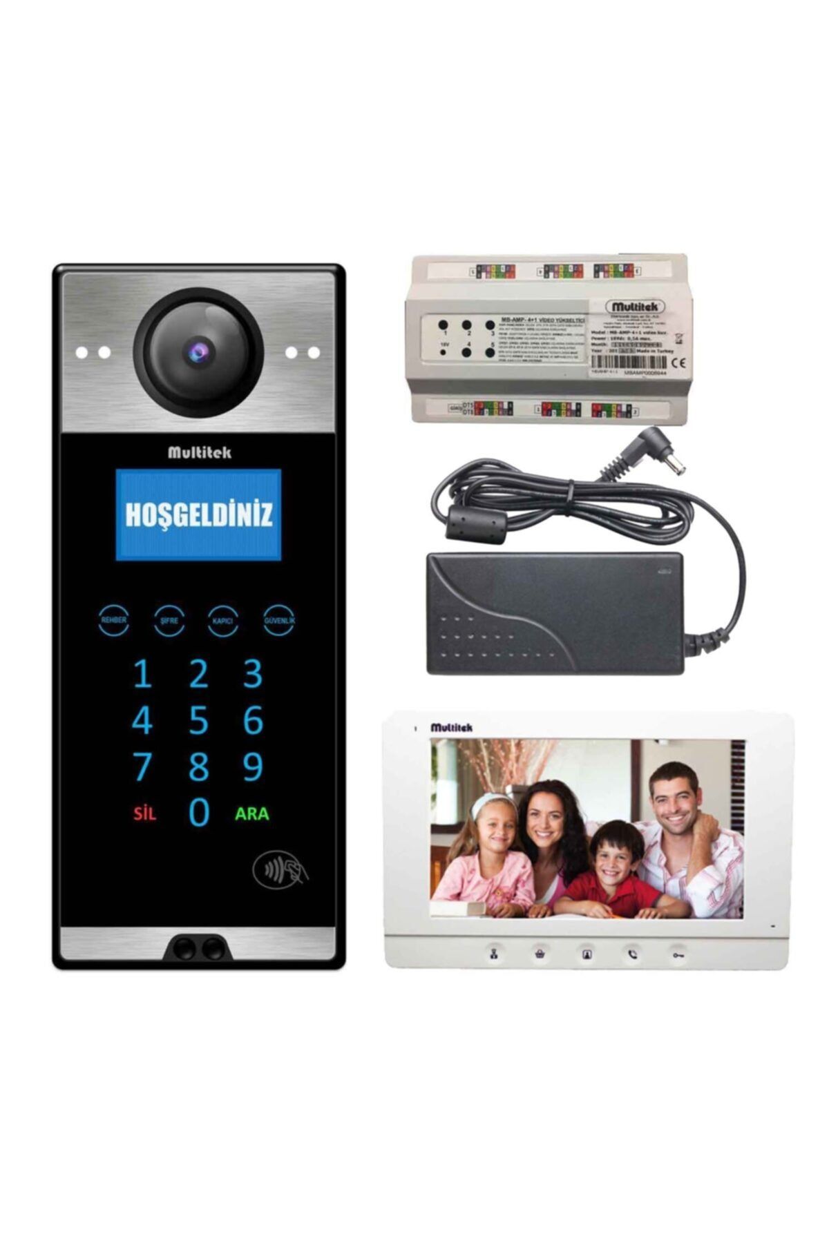 Multitek 11 Daire 7 Inç Görüntülü Diafon (mb-12/mb-73)beyaz