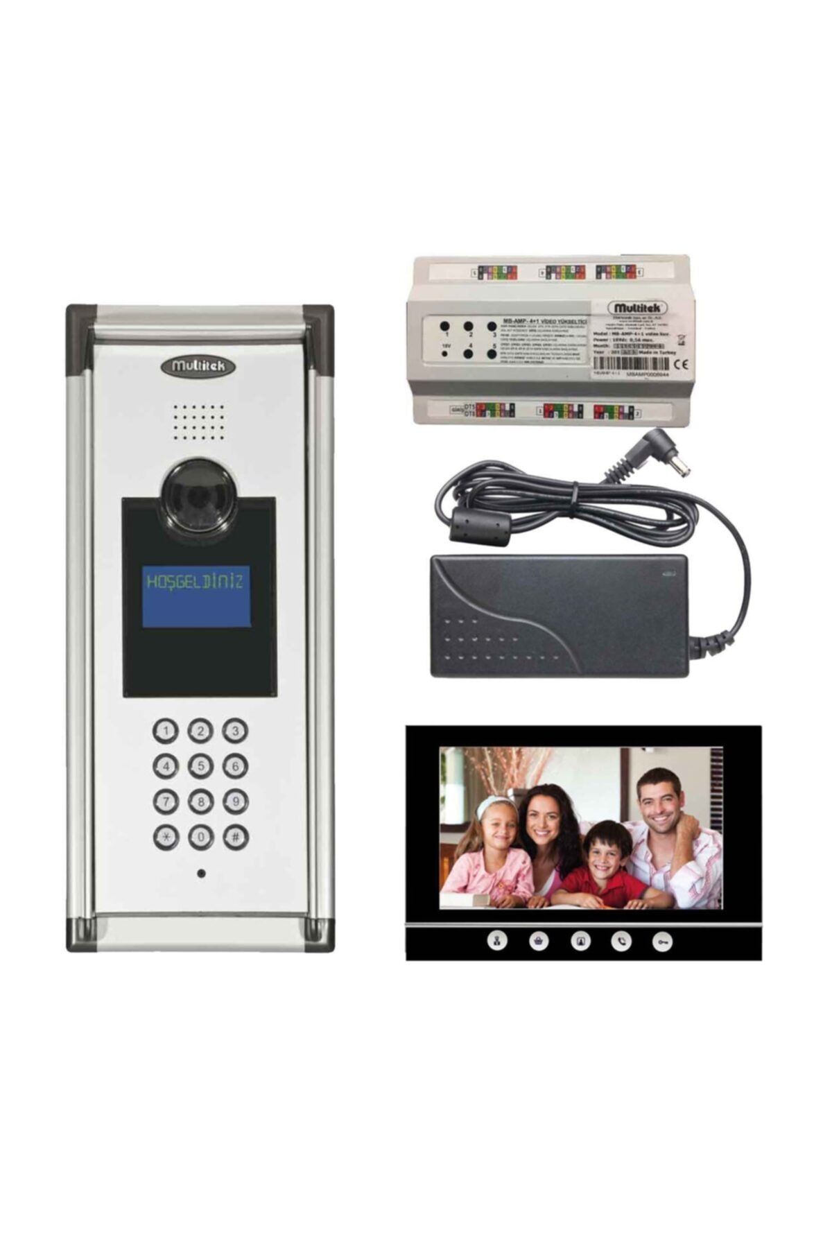Multitek 27 Daire 7 Inç Görüntülü Diafon (mb-10/mb-73)siyah