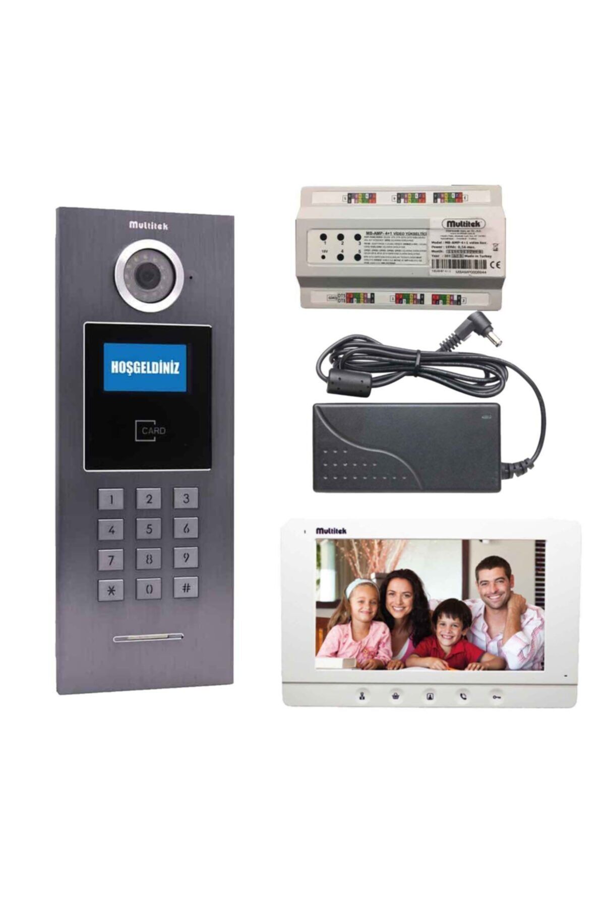 Multitek 27 Daire 7 Inç Görüntülü Diafon (mb-11/mb-73)beyaz