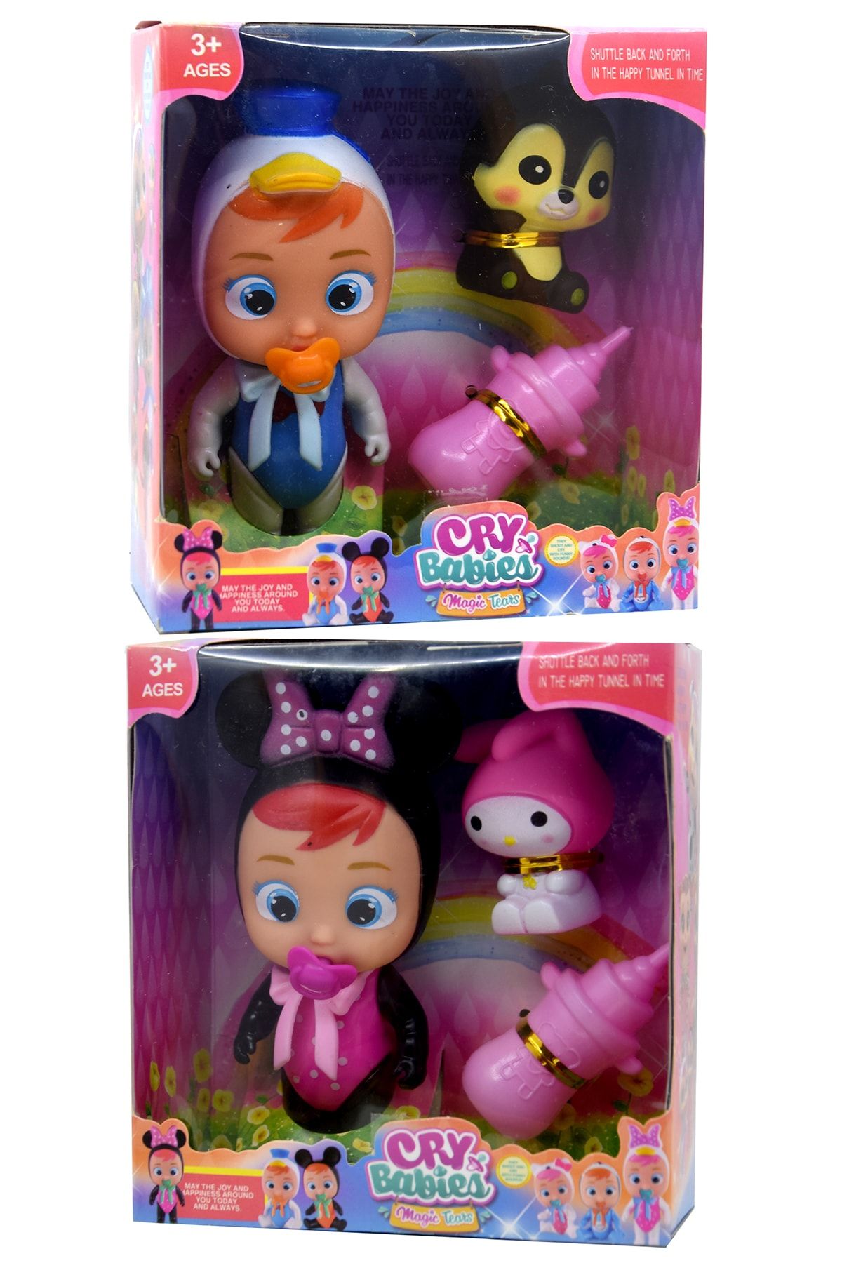 Cry Babies Ağlayan Bebekler 2li Sessiz Bebek Seti 10cm Küçük Boy Ve Hediye Cüzdan
