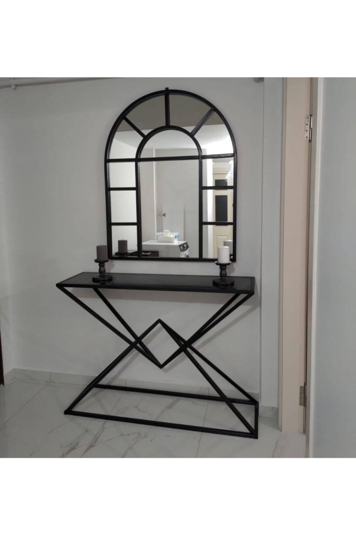 atolly design Metal Ayna Dahil Takım Dresuar
