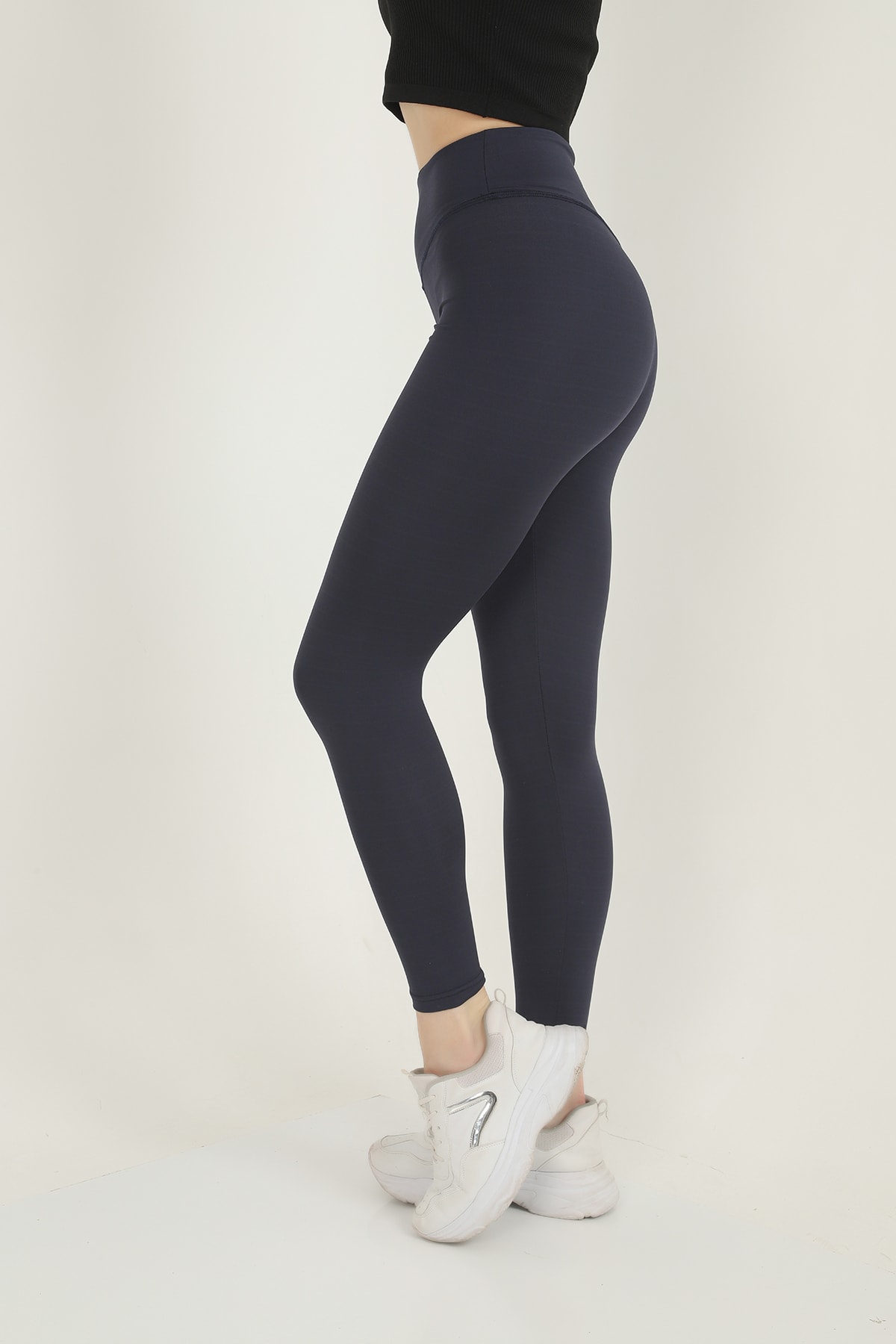 missmaral Kadın Larcivert Moda Yüksek Bel Toparlayıcı Tayt