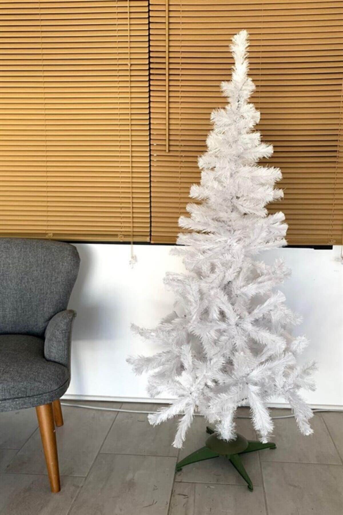 Partifabrik Yılbaşı Beyaz Çam Ağacı 150 Cm Lüks Sık 280 Dallı