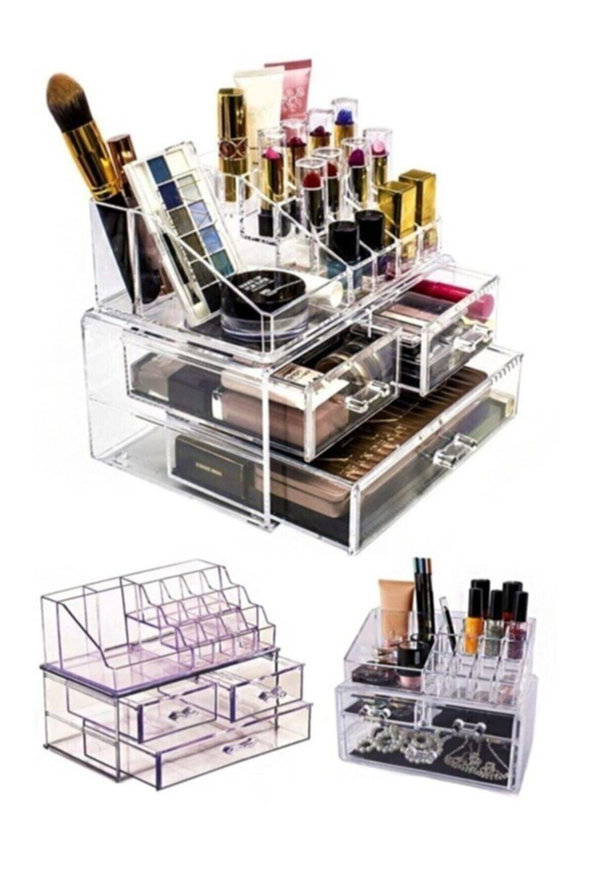 Lavida Home 3 Çekmeceli Makyaj  Takı  Masa Düzenleyici Organizer Set