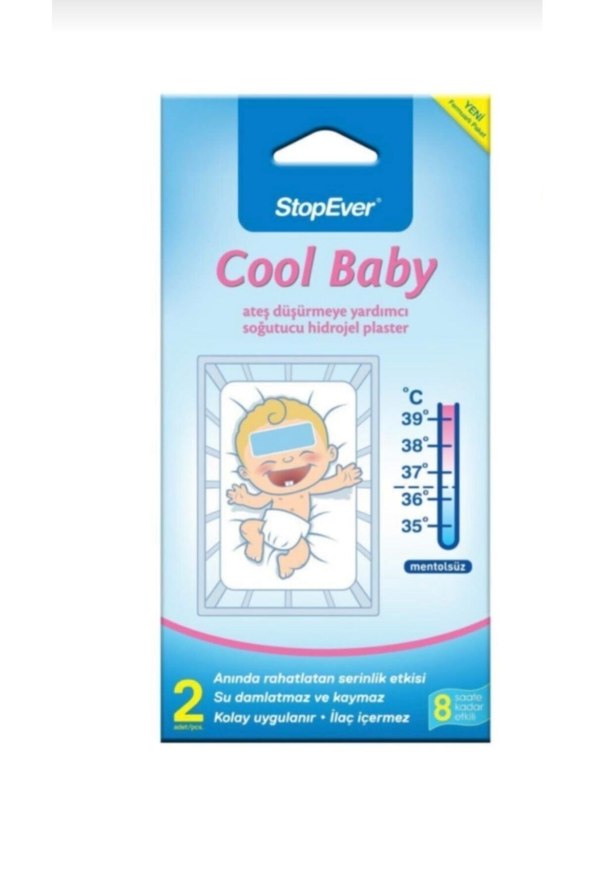 StopEver Cool Baby Ateş Düşürmeye Yardımcı Ağrı Önleyici Soğutucu Bant