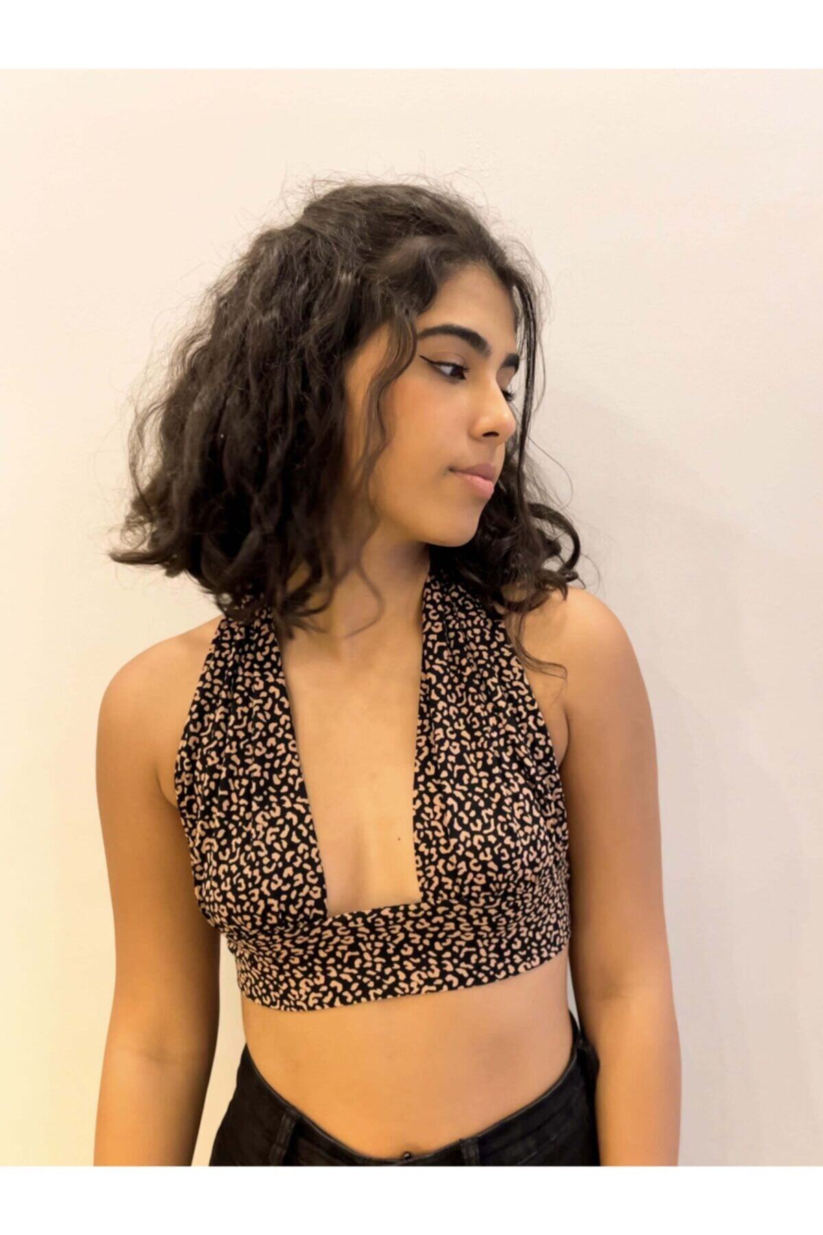 Nineteen Brand Leopar Desenli Büstiyer