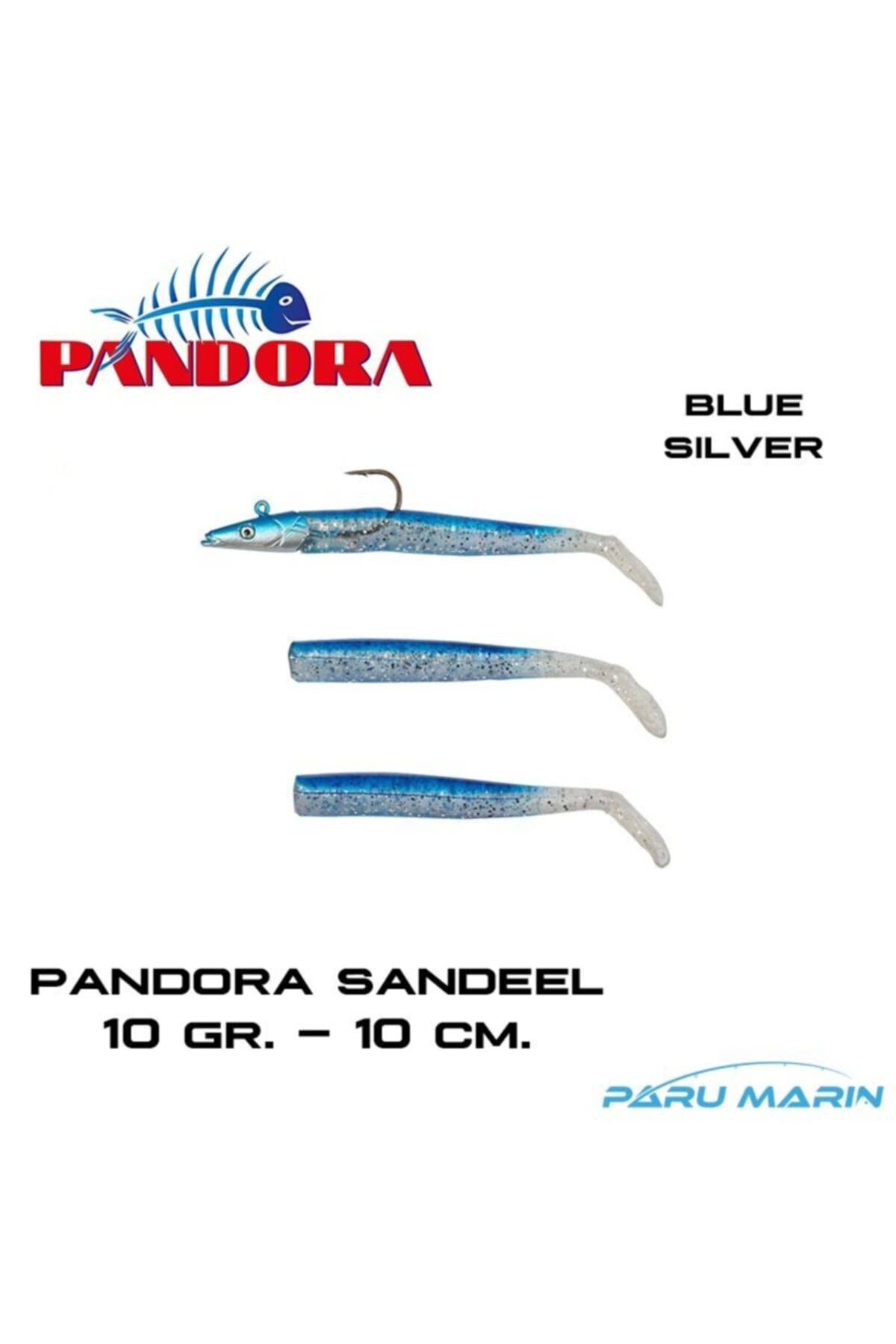 Pandora Sandel 7.5 Cm. 10 Gr. Blue Silver Silikon Yem