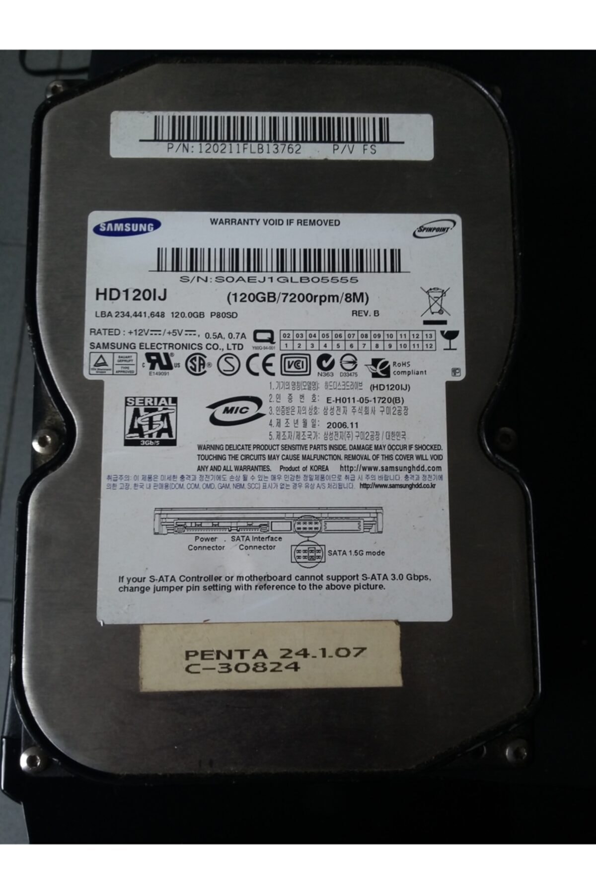Samsung 120gb Hdd