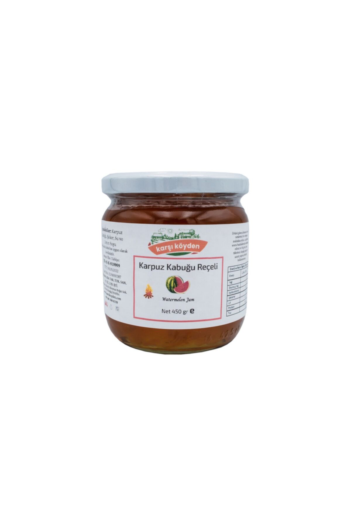 Karşı Köyden Karpuz Kabuğu Reçeli (450GR - CAM KAVANOZ)