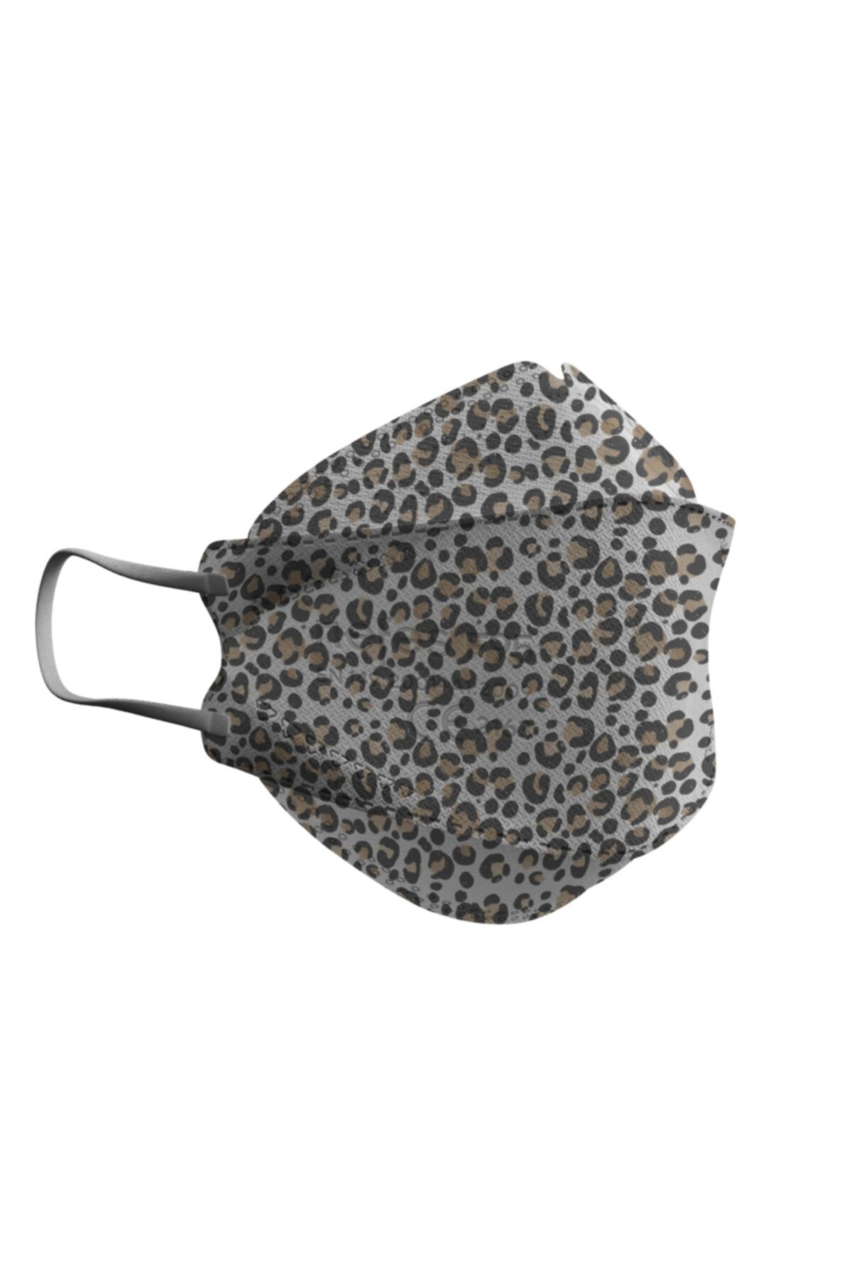 nefes maske N'fes F95 Premium Leopar Desenli F95 Kore Tipi N95 Maske 1 Adet