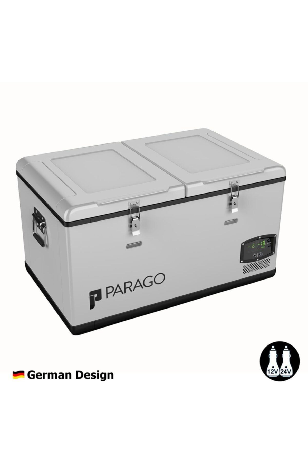 Parago Pg75 12/24volt 75 Litre Çift Bölmeli Outdoor Kompresörlü Oto Buzdolabı