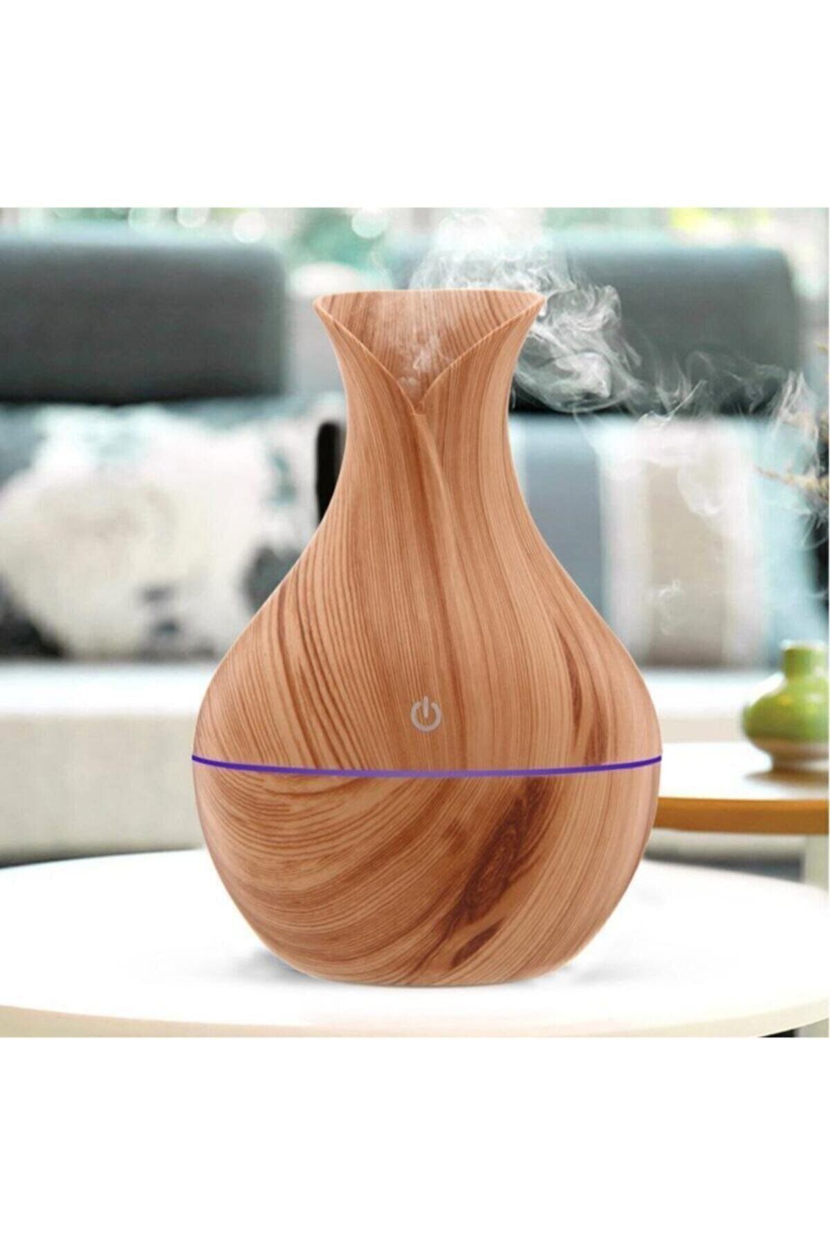 suprano Dekoratif 7 Renk Işıklı Hava Nemlendirici Ultrasonik Buhar Makinesi 130ml Hn-108