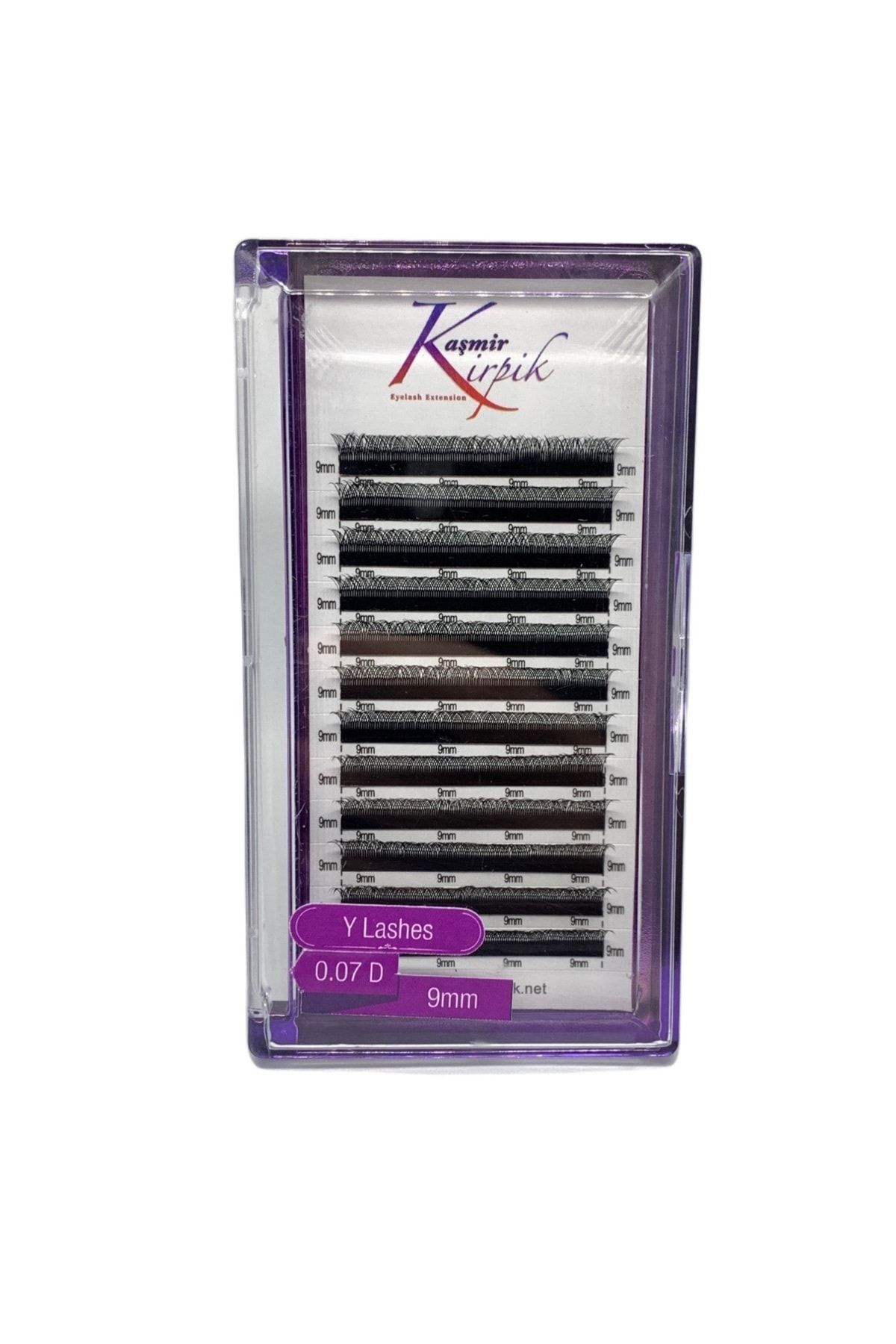 KAŞMİR KİRPİK Kaşmir Y Kirpik , Otomatik Demet Oluşturur 0.07 Mm D Kıvrım 9 Numara Boy