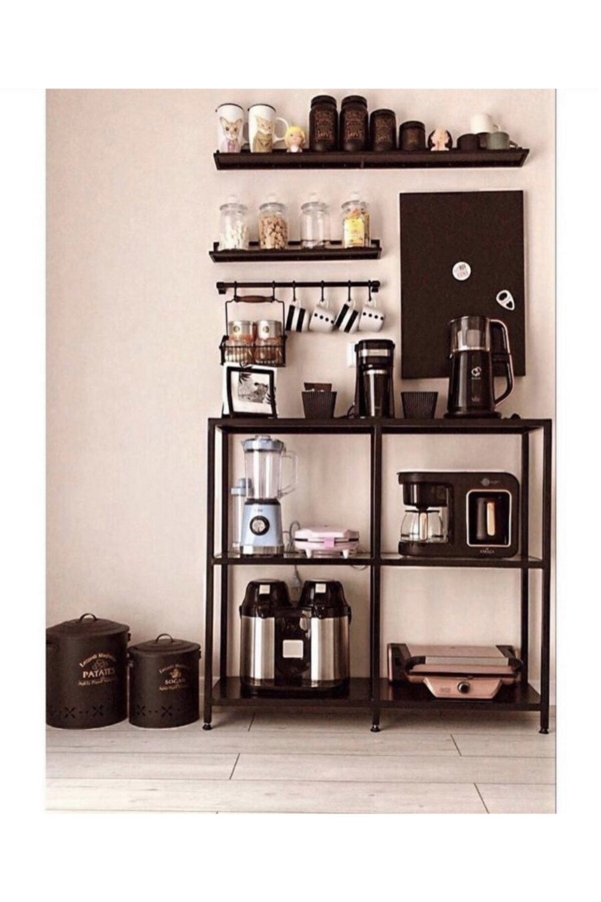 zdesignhome 90x30x100 Cm Metal Dresuar ,2'li Duvar Rafı (sipariş Vermeden Önce Açıklama Kısmını Okuyunuz)