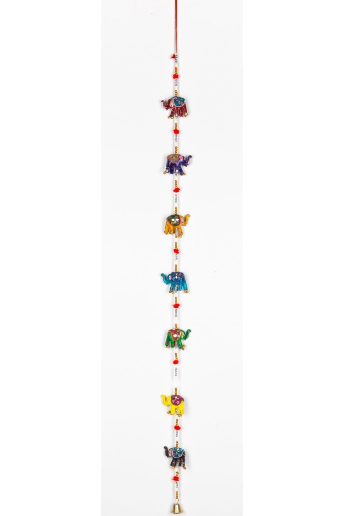 Miraj Decor Yedili Bereket Fili Aynalı Duvar Süsü Hediyelik Askılı Dekoratif Otantik Kapı Süsü 110 Cm
