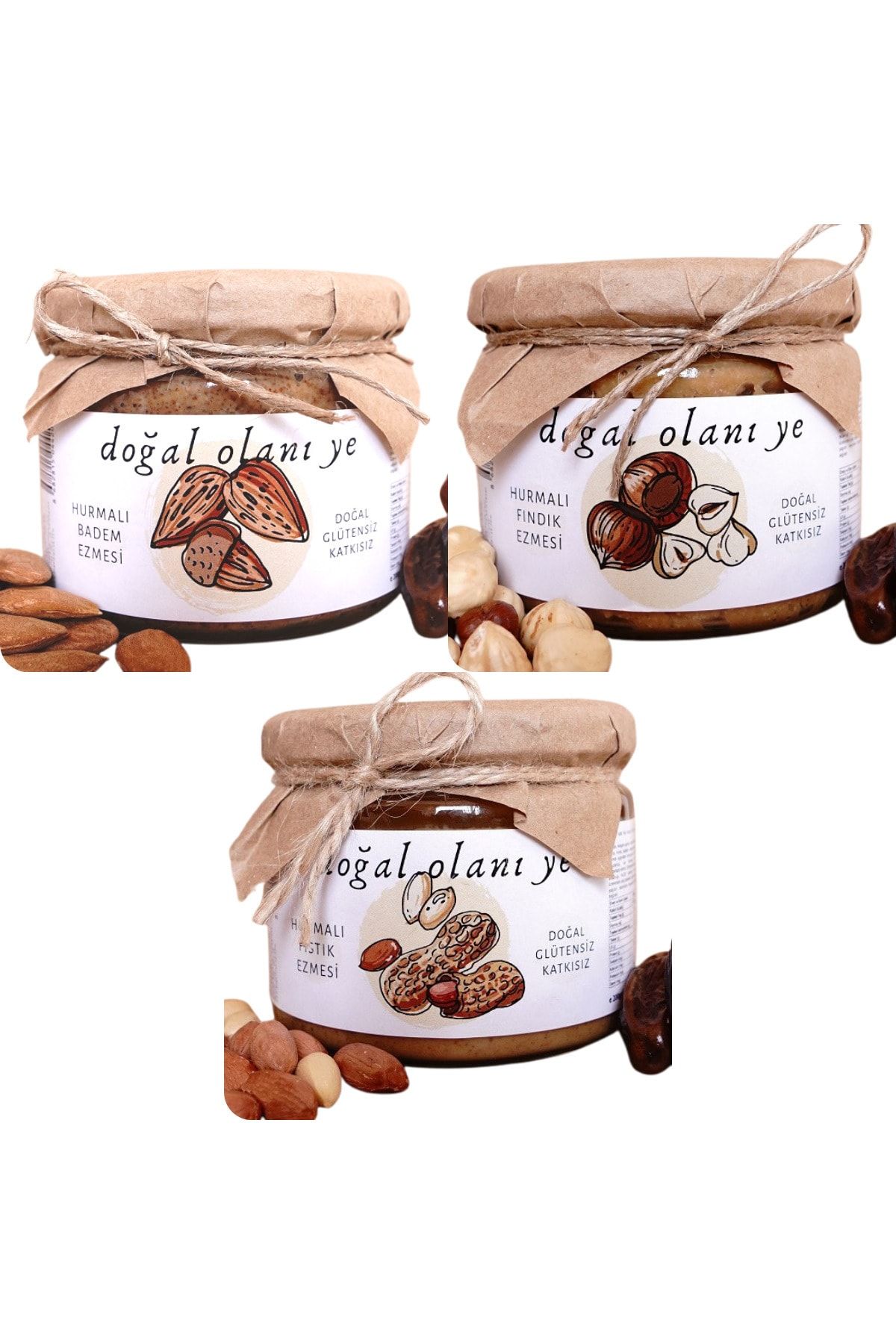 Doğal Olanı Ye 3'lü Hurmalı Ezme Paketi 300gr