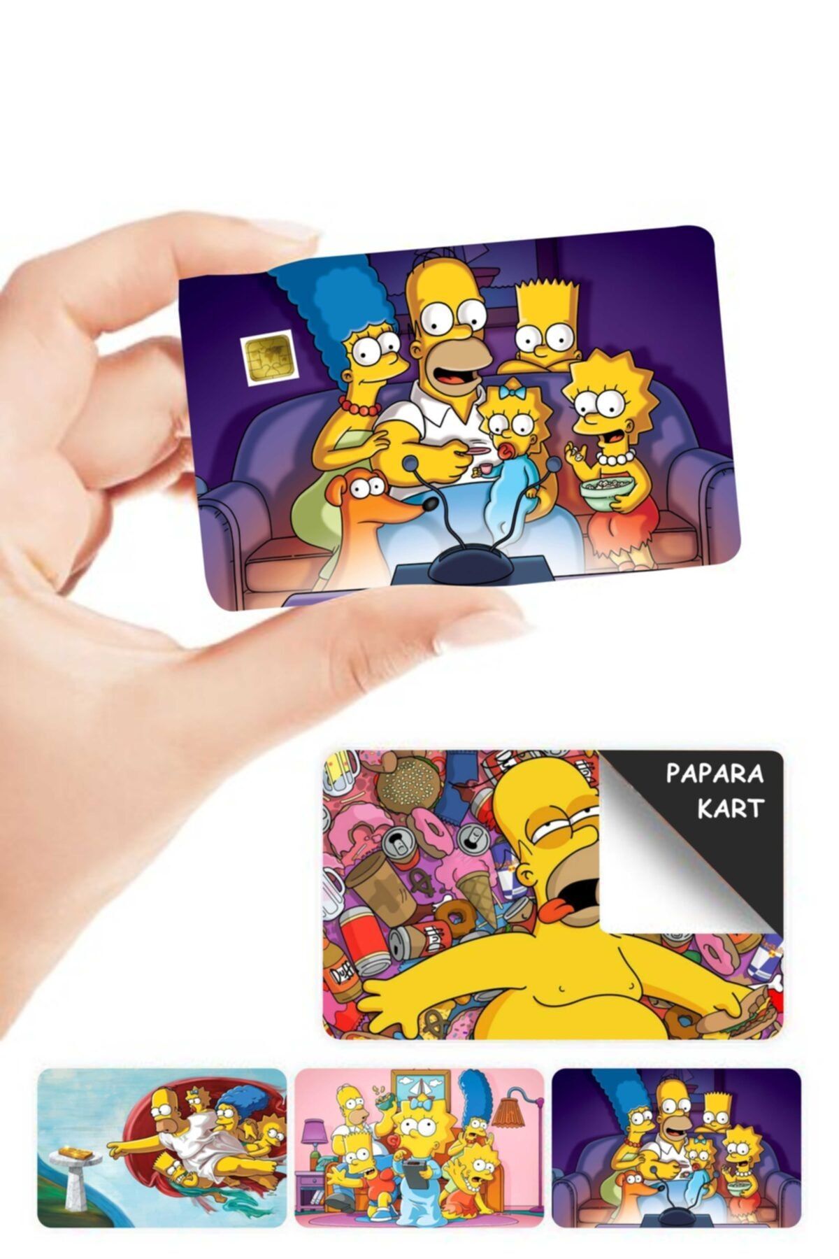 MARSİLYA Simpsons Papara Kart Kaplama Sticker 4 Adet