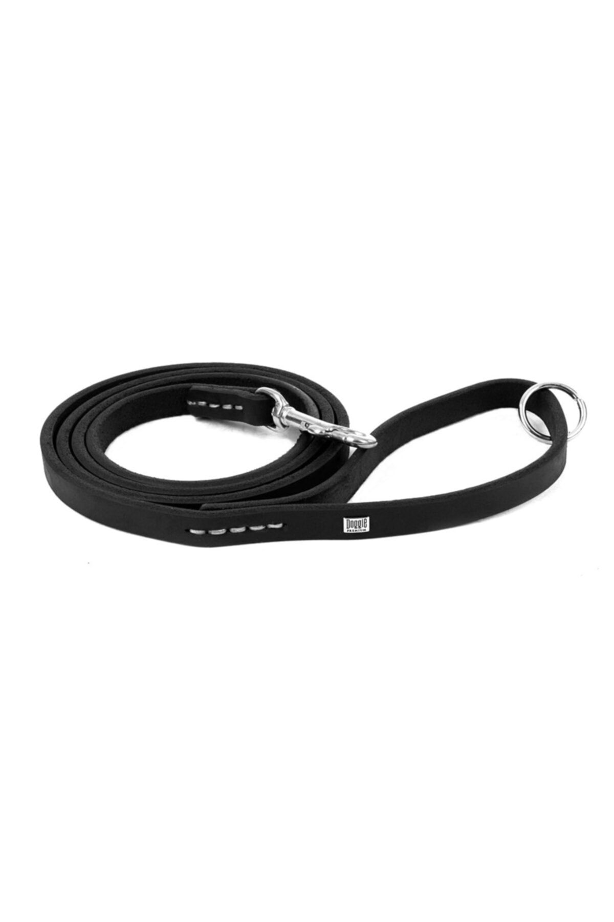 Berrinstore Doggie Eğitim Serisi Yağlı Gerçek Deriden Köpek Gezdirme Kayış 1,1 Xm X 160 Cm Siyah
