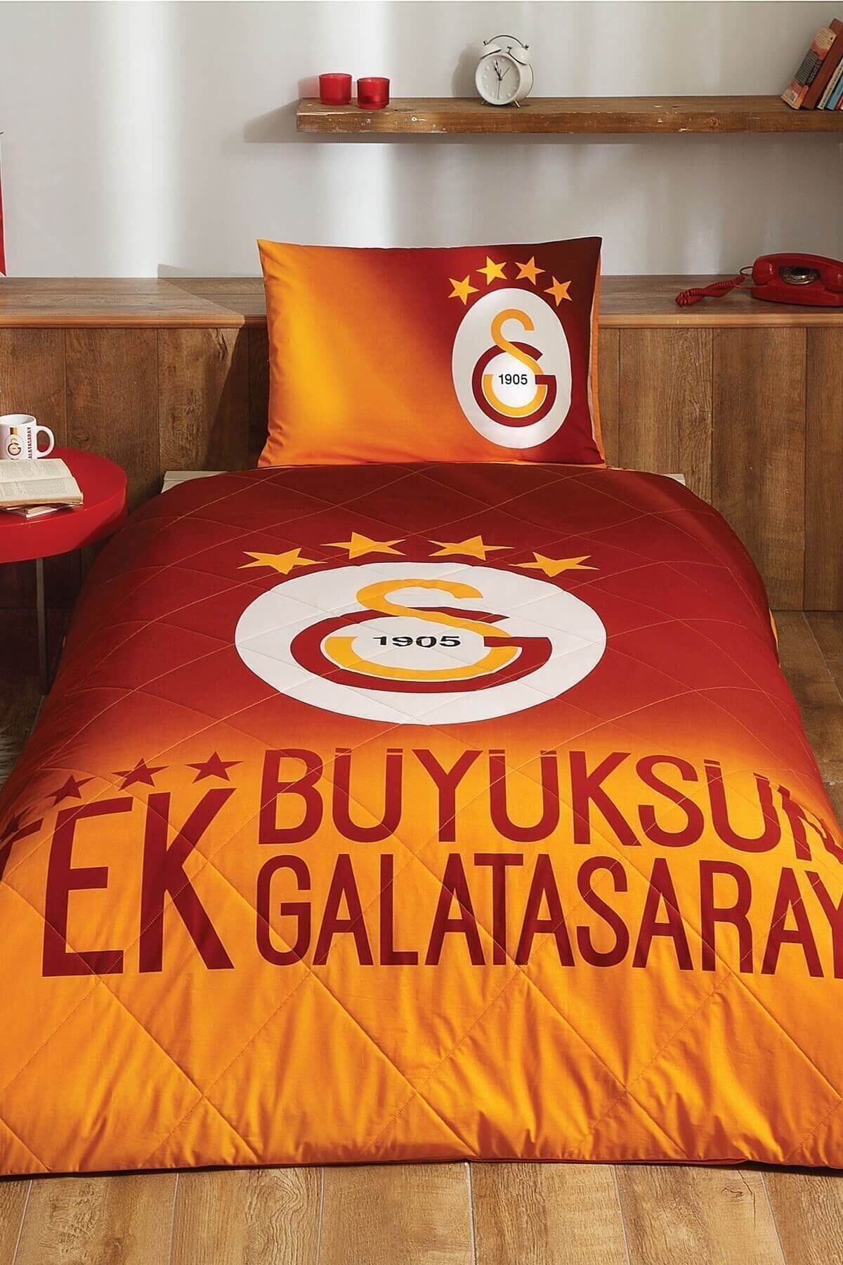 Taç Tek Kişilik Galatasaray 4. Yıldız Yatak Örtüsü