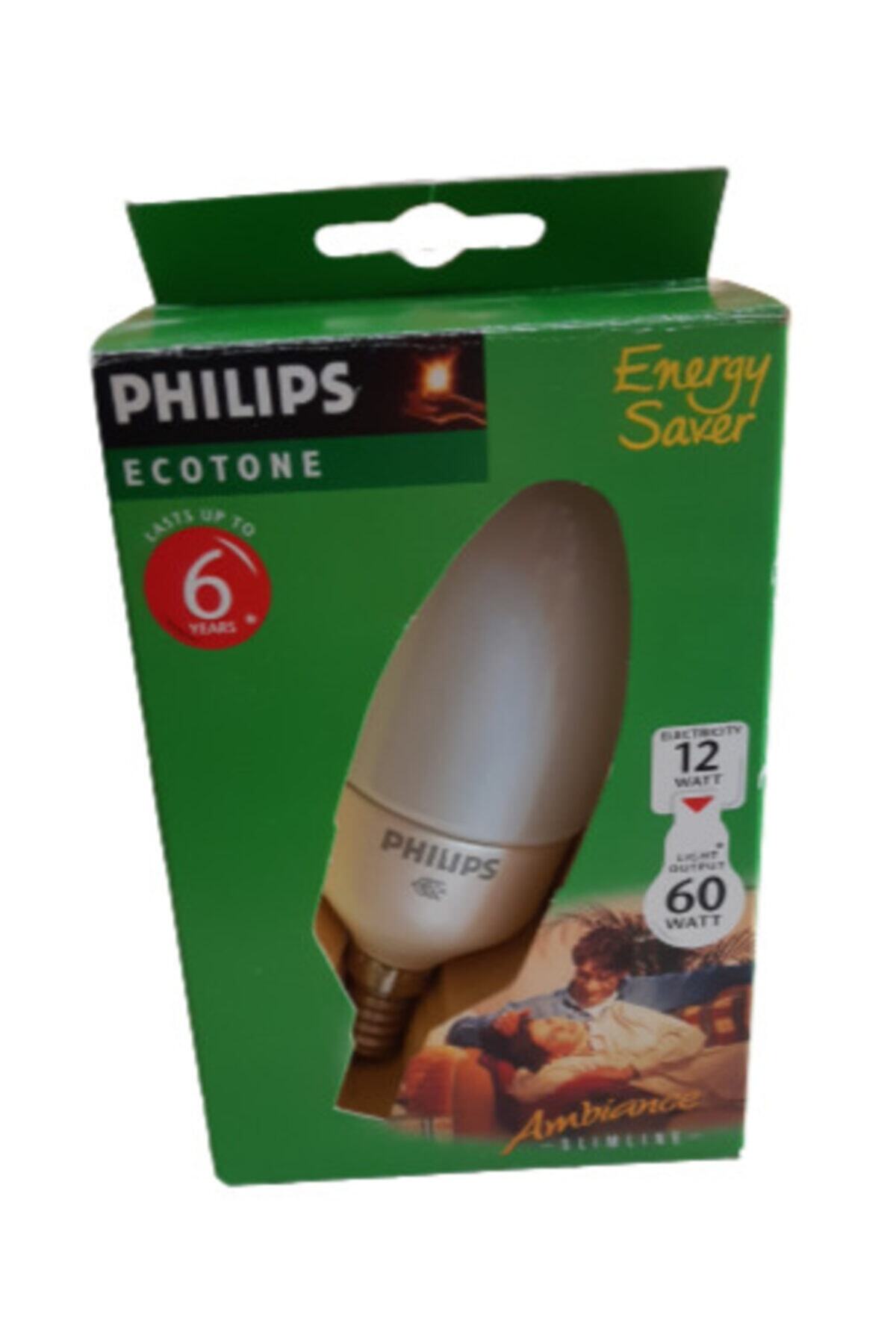 Philips Phılıps Ecotone Ambiance Slimline E14 Enerji Tasarruf Ampul 12w