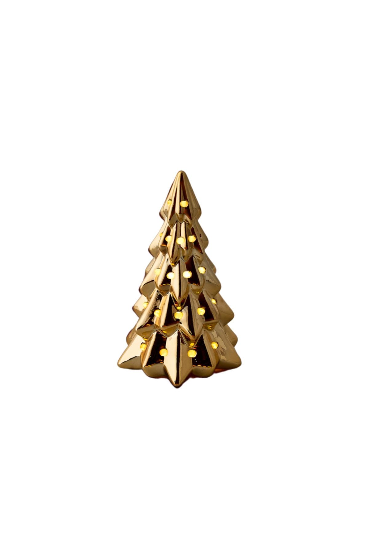 Karaca Home Tree Led Işıklı Obje Gold 9x17cm