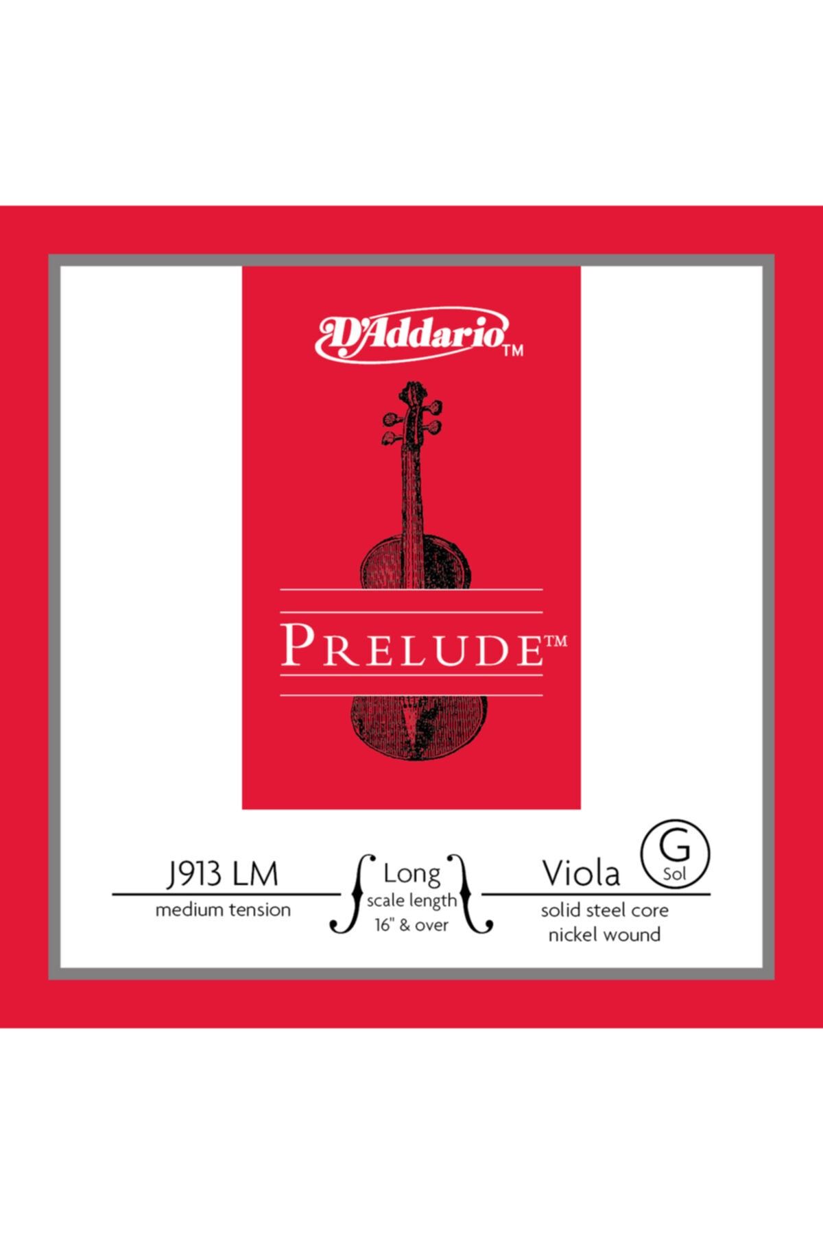 Daddario Daddarıo J913lm Vıola Tek Tel, Prelude, Long Scale (16\