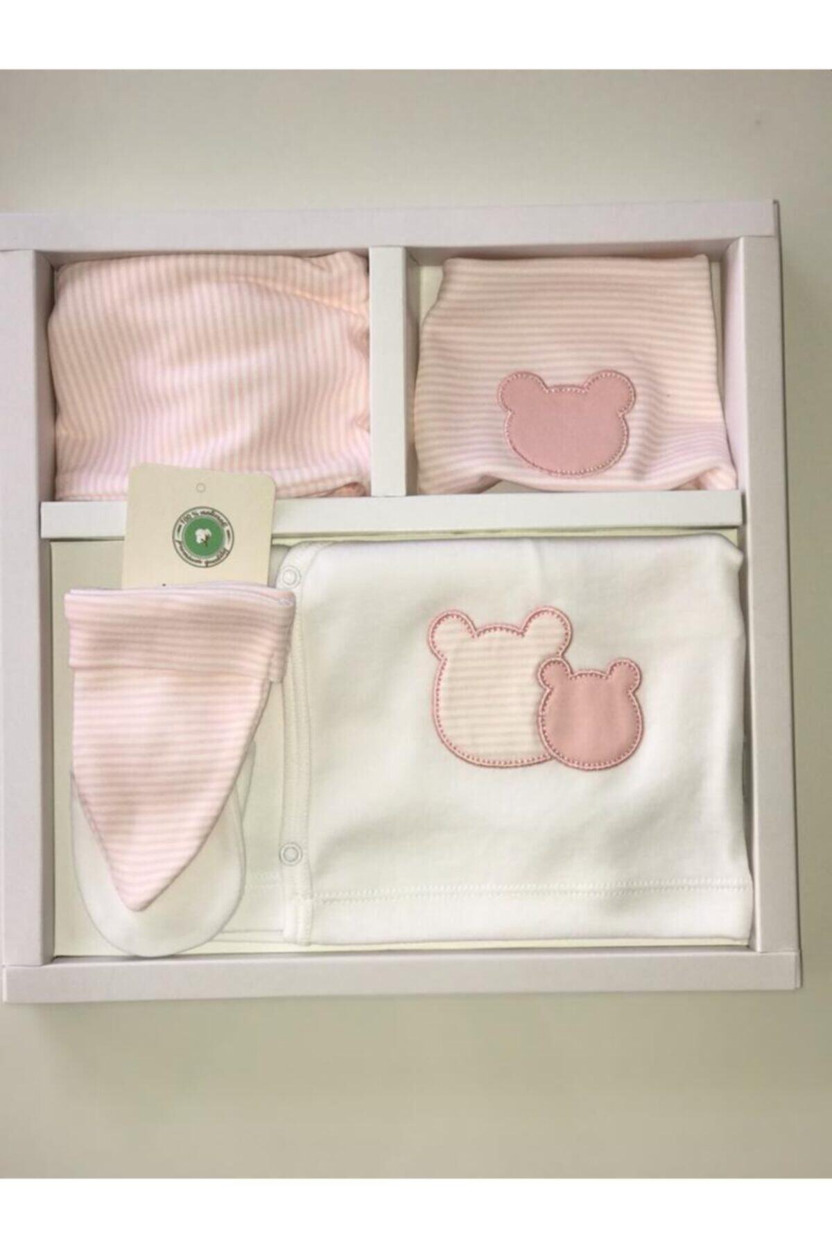 Ciccim Baby Kız Çocuk Bebek 5'li Yenidoğan Hastane Çıkış Seti