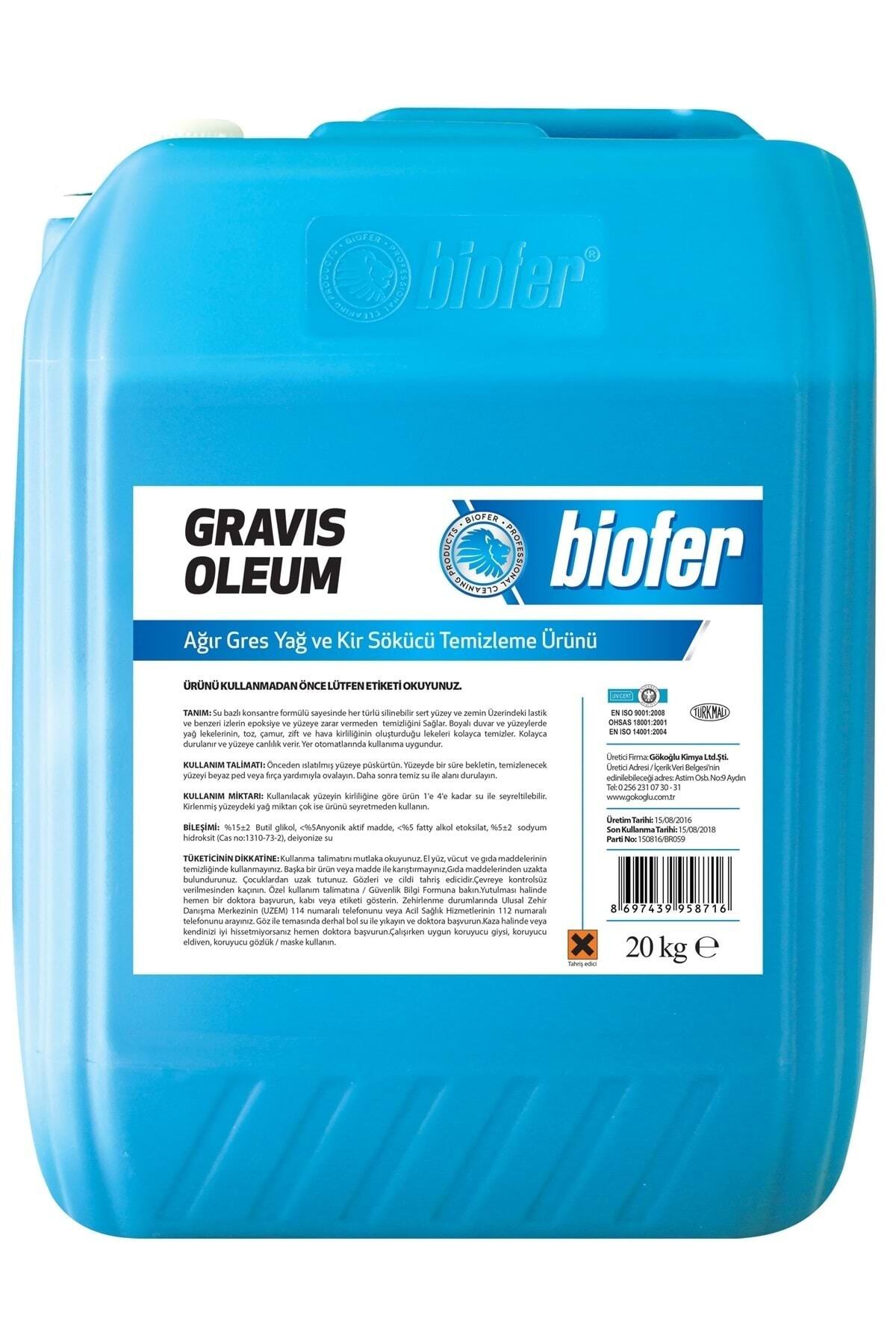 Biofer Gravis Oleum Ağır Gres Yağ Ve Kir Sökücü 20 Kg