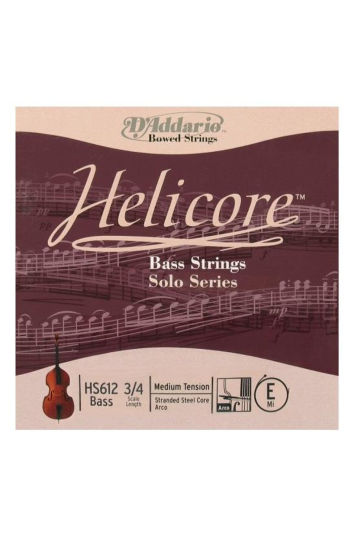 Daddario Daddarıo Hs612 Kontrabas Tek Tel, Helıcore, A-la, Scale 3/4, Bas